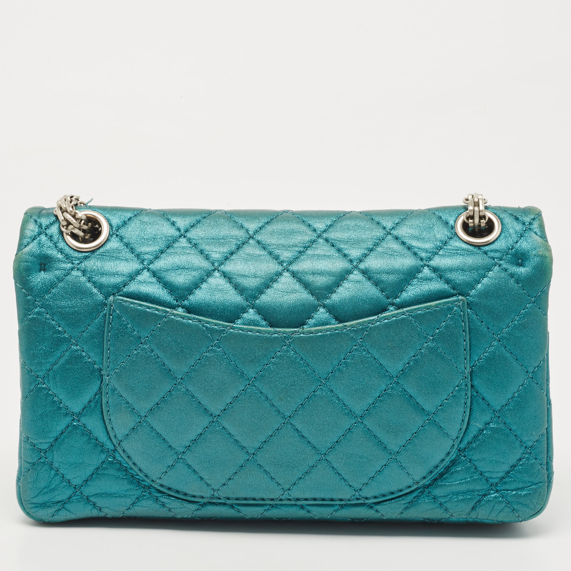 Chanel Teal Quilted Leather Reissue 2.55 Classic 225 Flap Bag