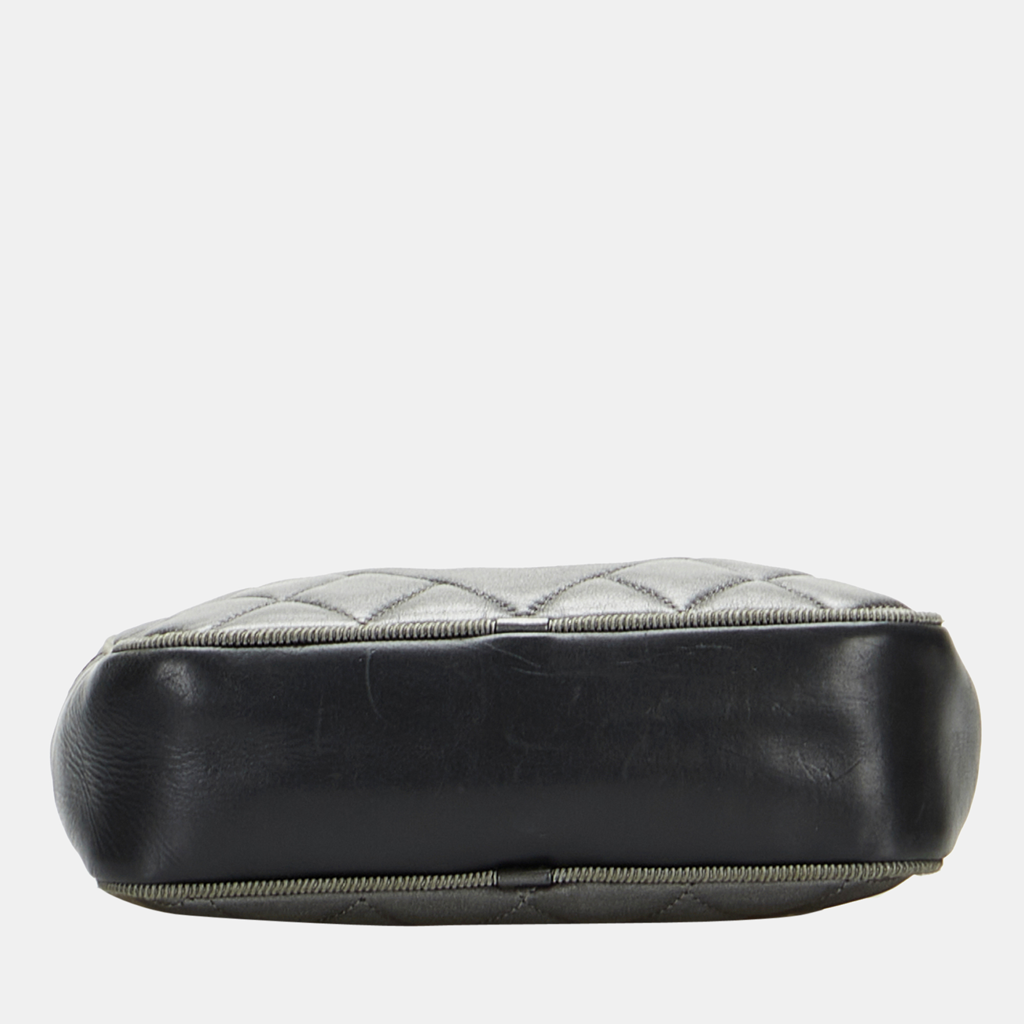 Chanel Grey Small Quilted Ballerine Camera Bag