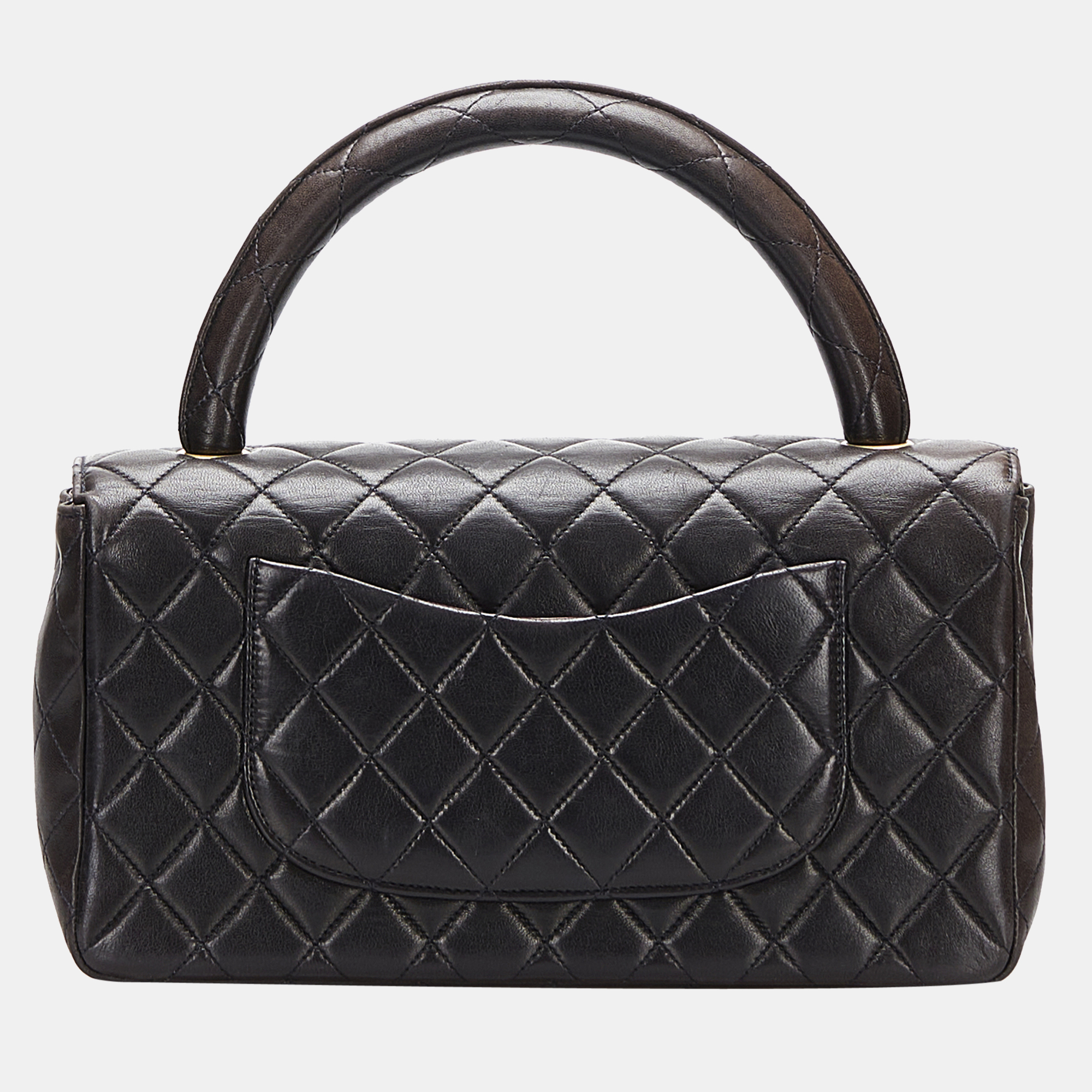 Chanel Black Medium Classic Lambskin Kelly Flap Bag