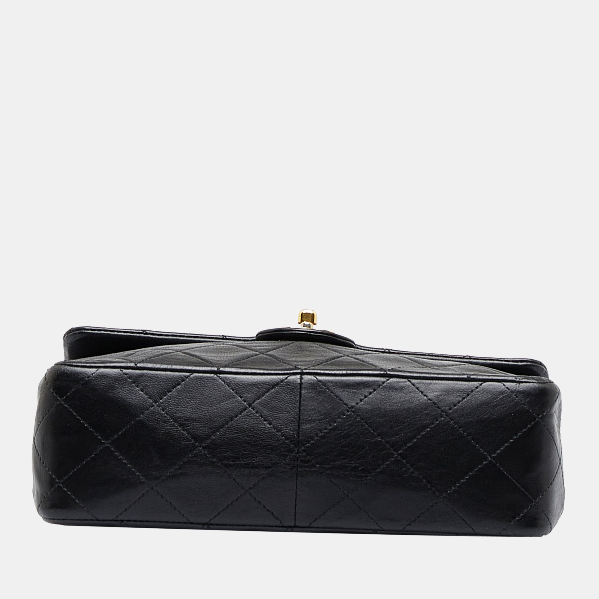 Chanel Black Medium Classic Lambskin Single Flap Bag