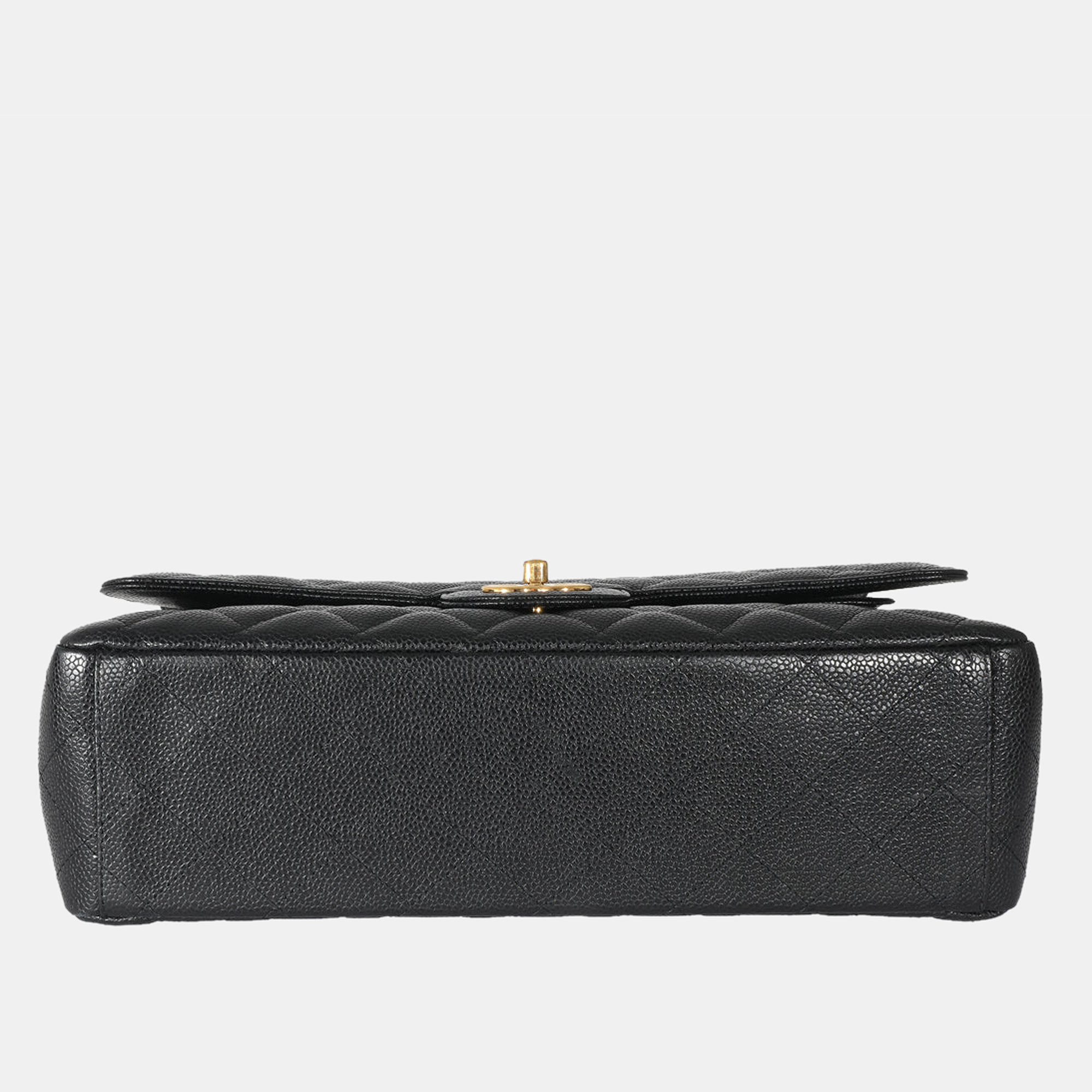 Chanel Black Caviar Leather Maxi Double Flap Bag