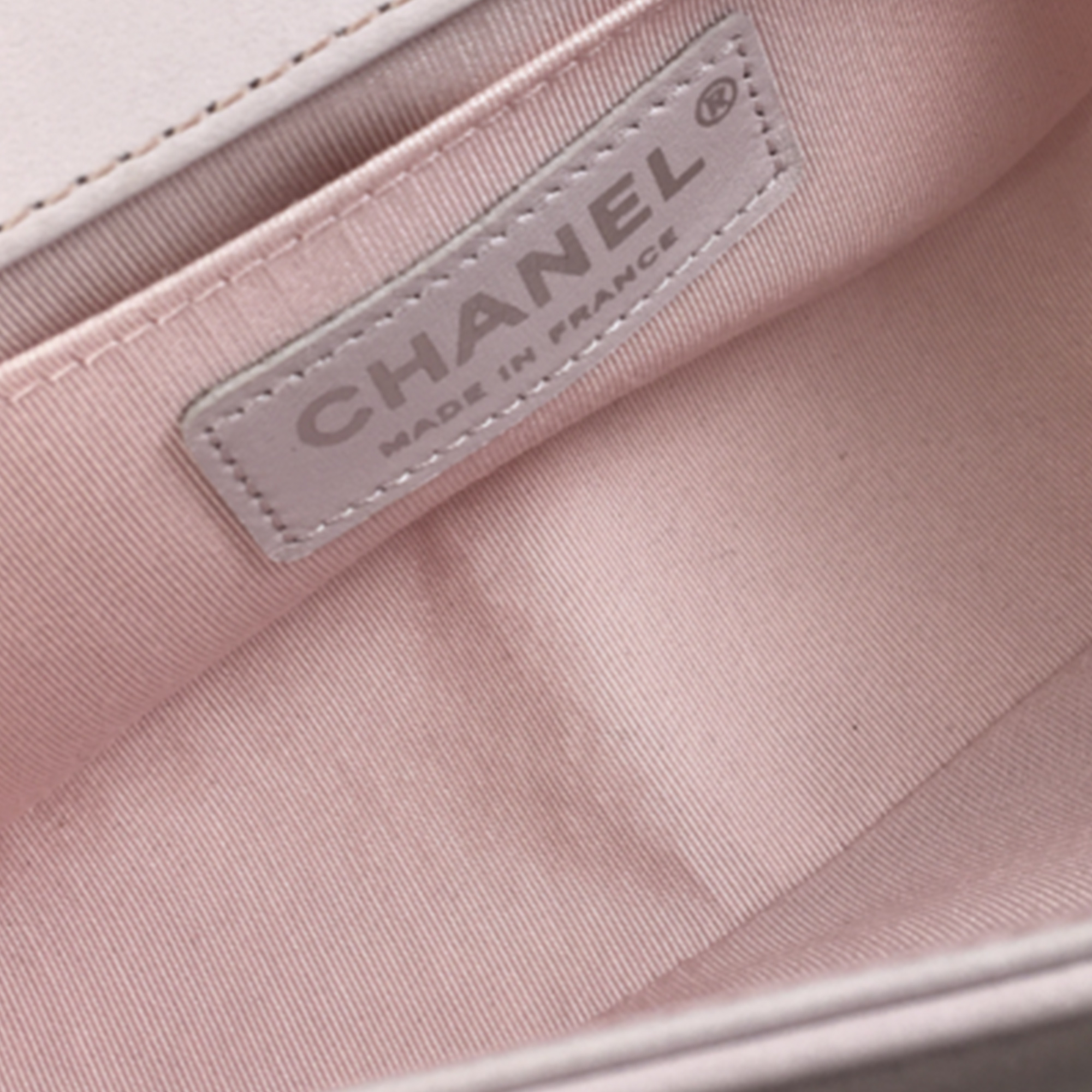 Chanel Pink Small Iridescent Chevron Boy Bag
