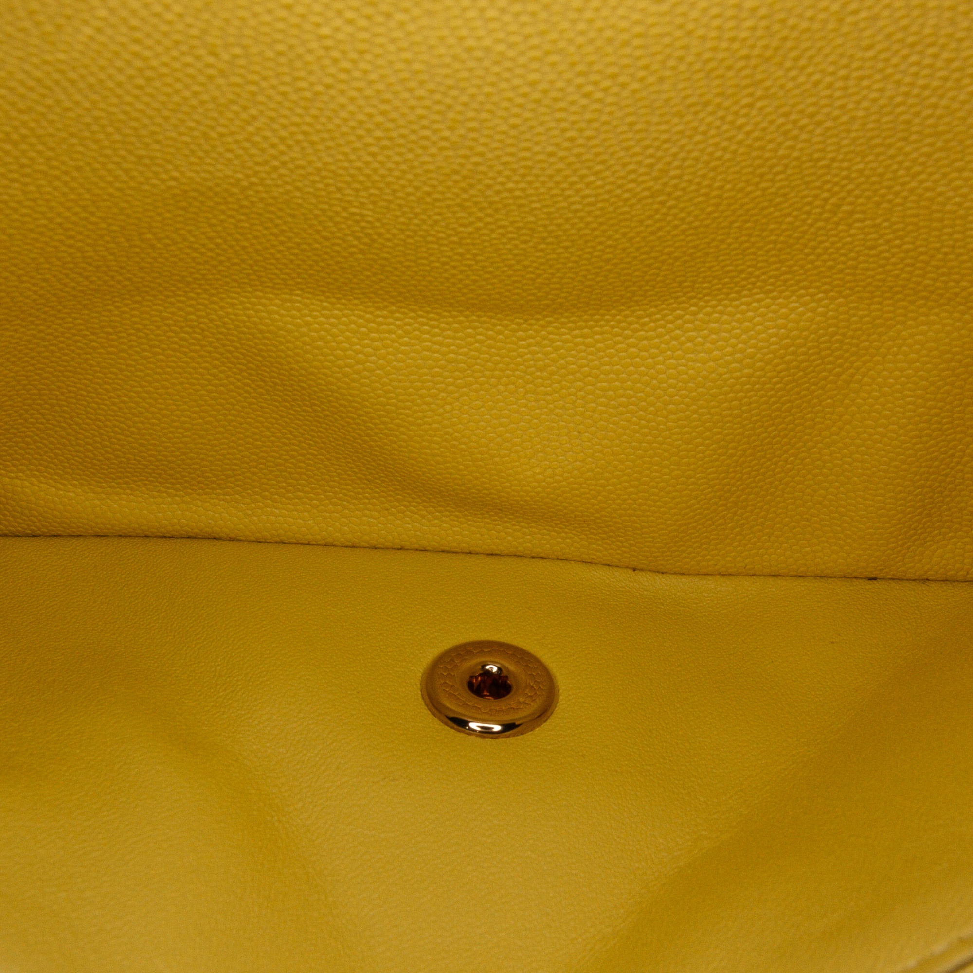 Chanel Yellow Medium Classic Caviar Double Flap