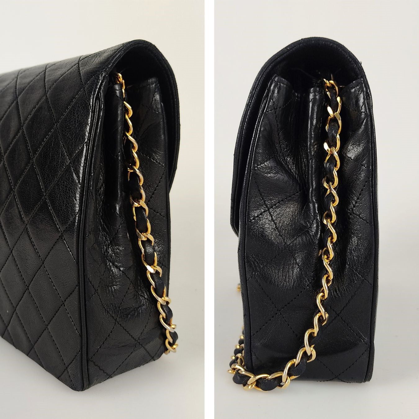 Chanel Classic Timeless In Black Matelassé Leather Shoulder Bag