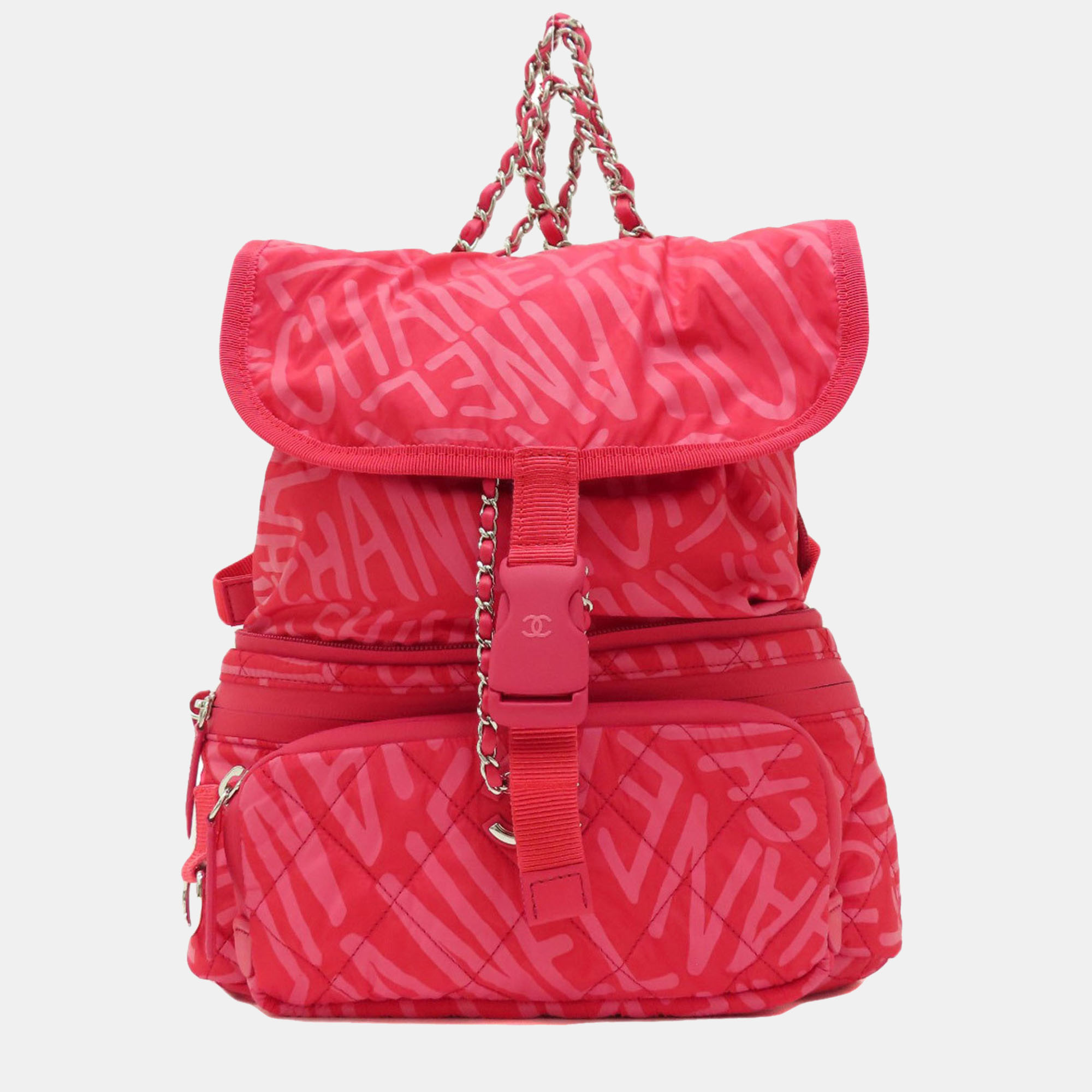 Chanel Pink Nylon Coco Neige Backpack