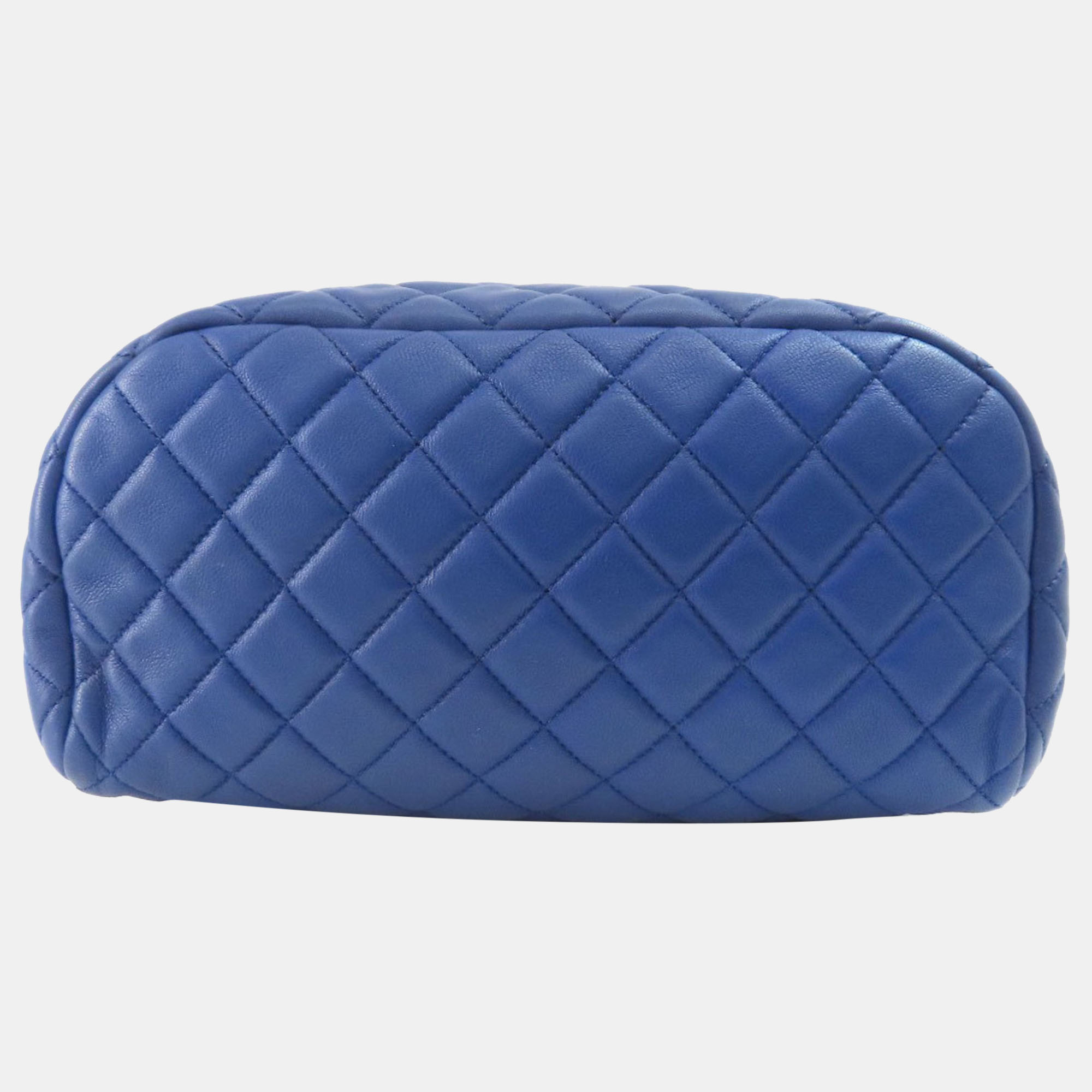 Chanel Blue Leather Filigree Backpack
