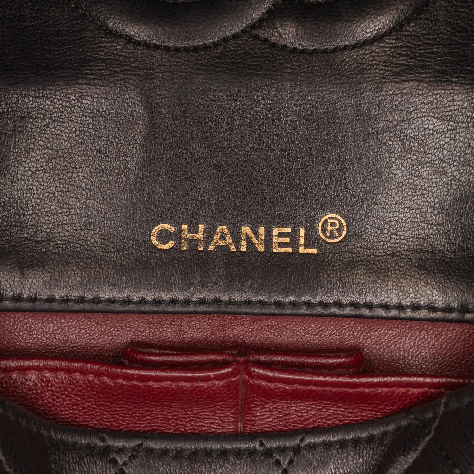 Chanel Black Small CC Turnlock Full Single Flap