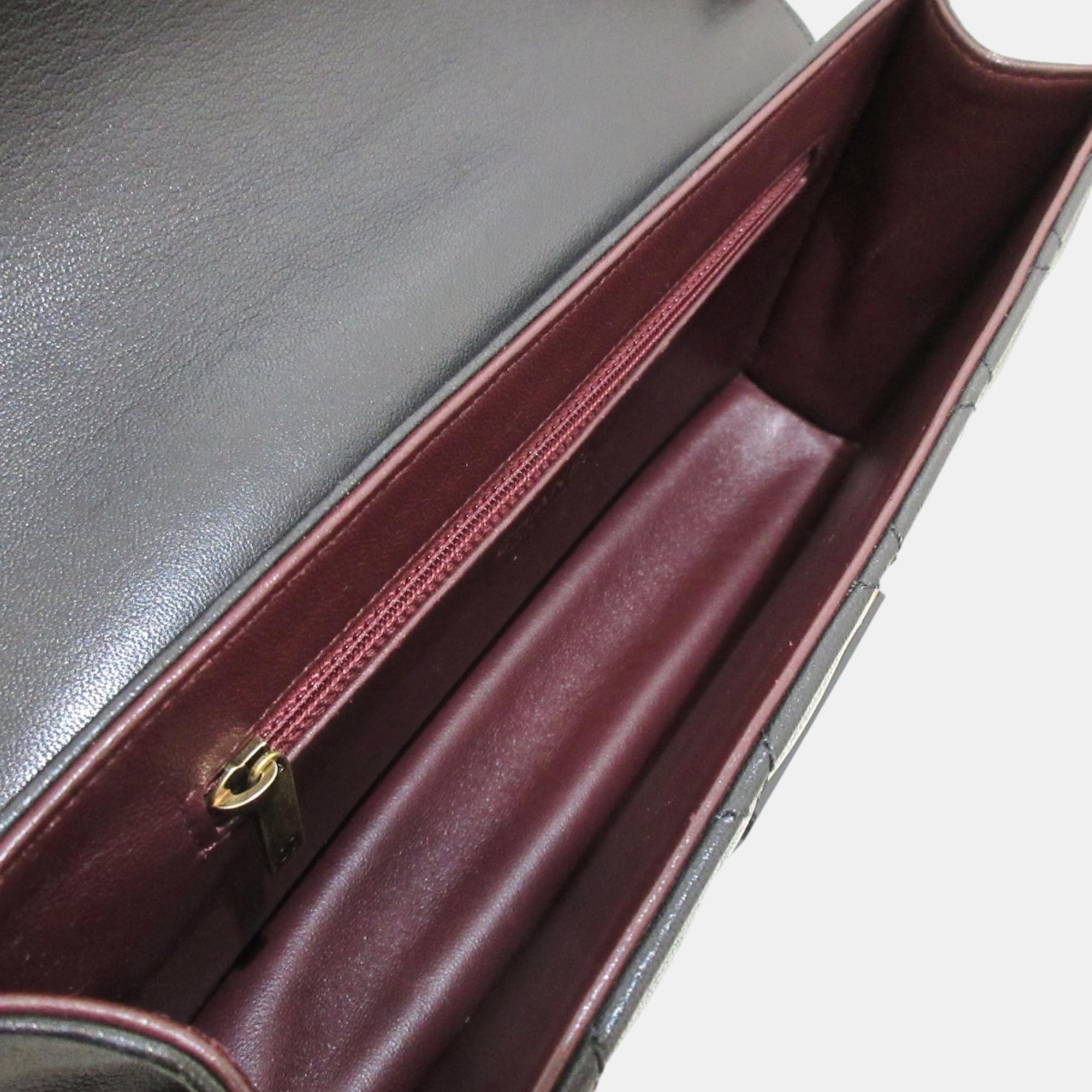 Chanel Black Leather CC Beauty Lock Shoulder Bag