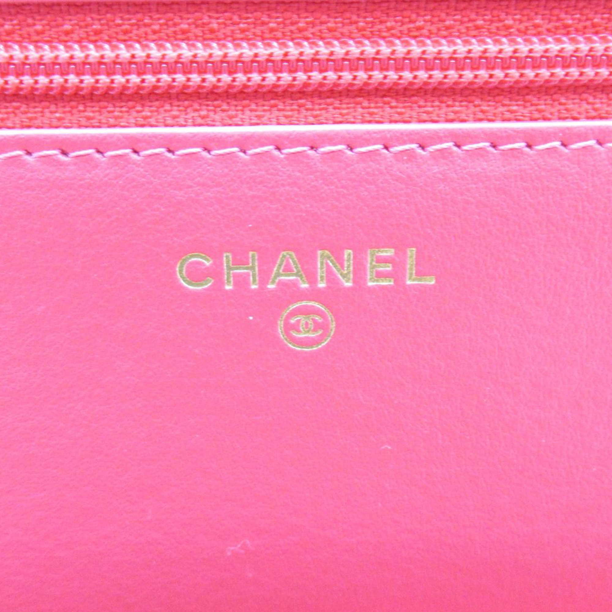 Chanel Tweed Logo Wallet On Chain