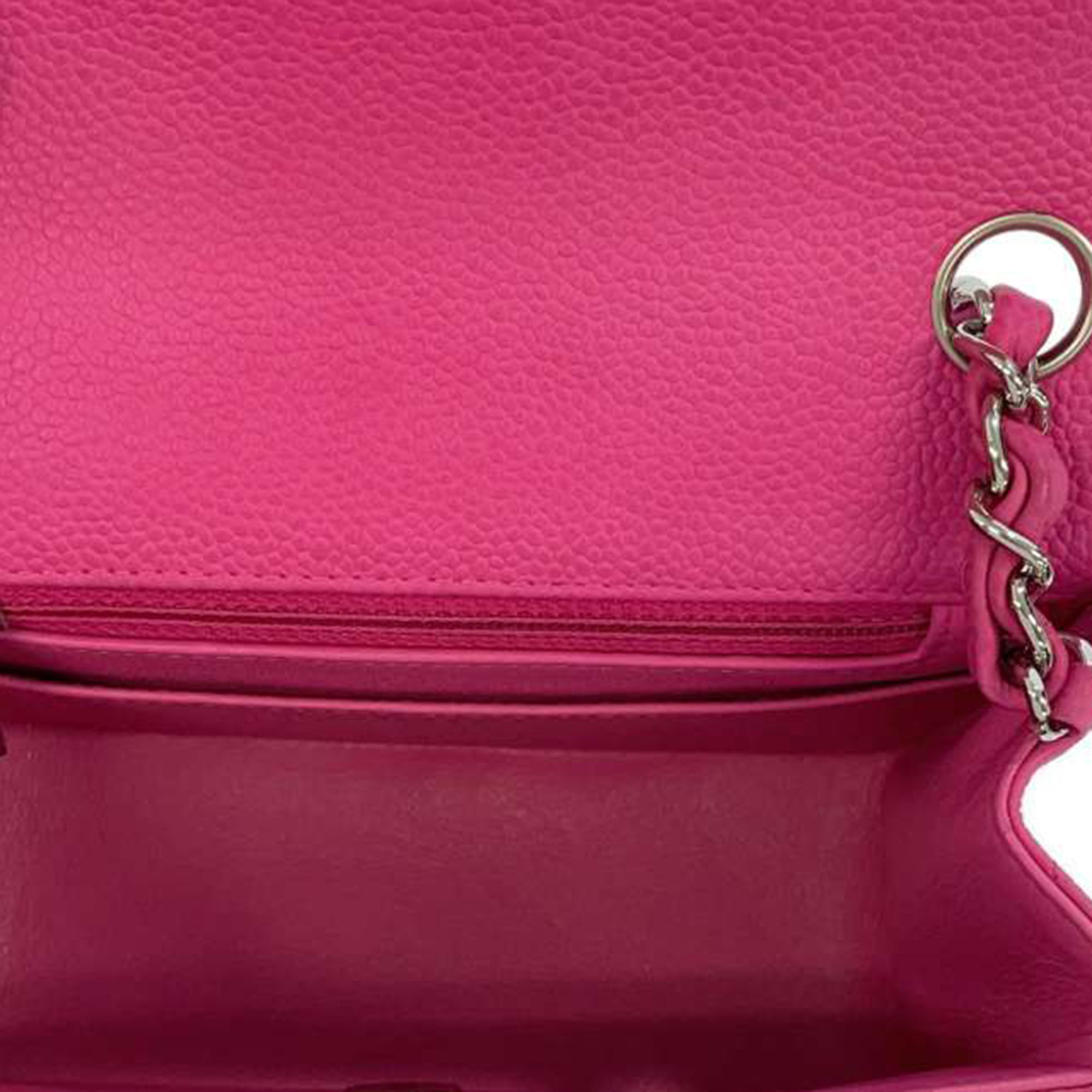 Chanel Pink Leather Cc Flap Bag