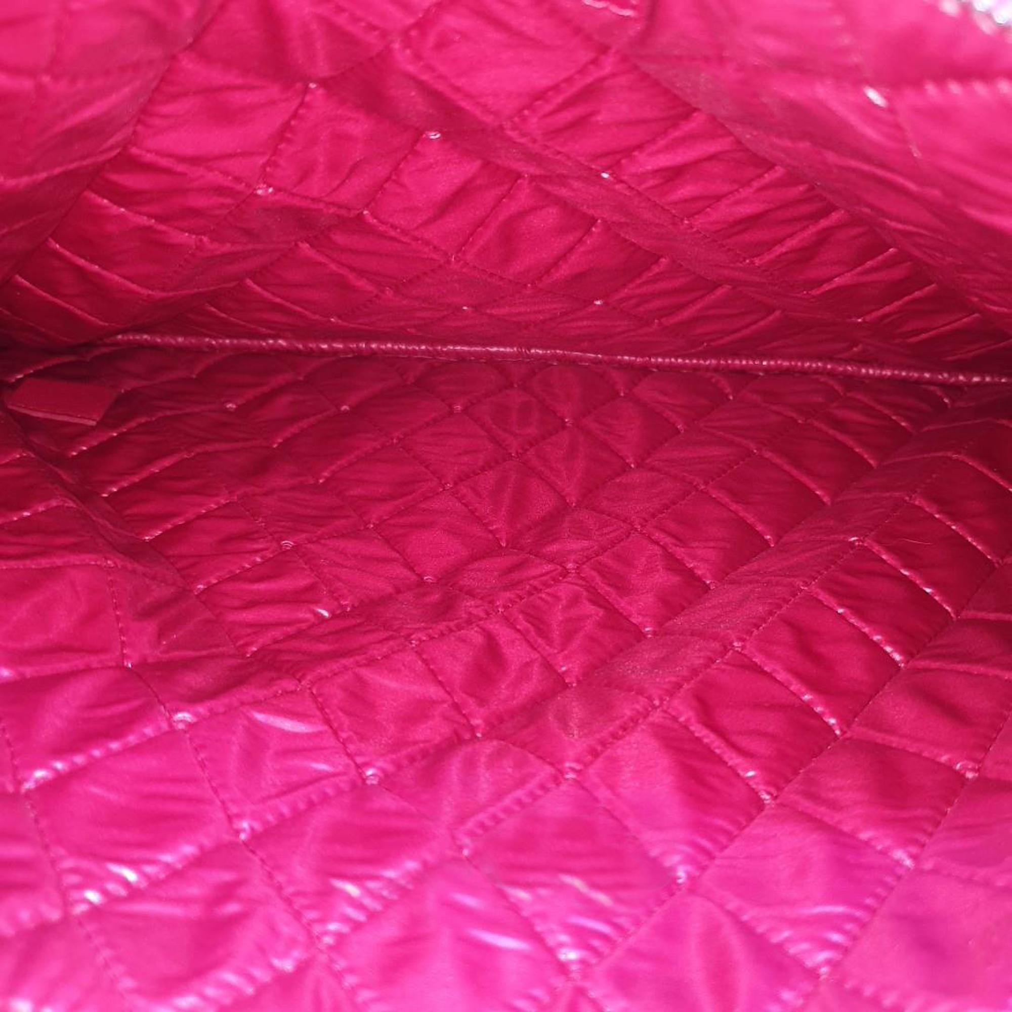 Chanel Red Leather Mademoiselle CC Clutch