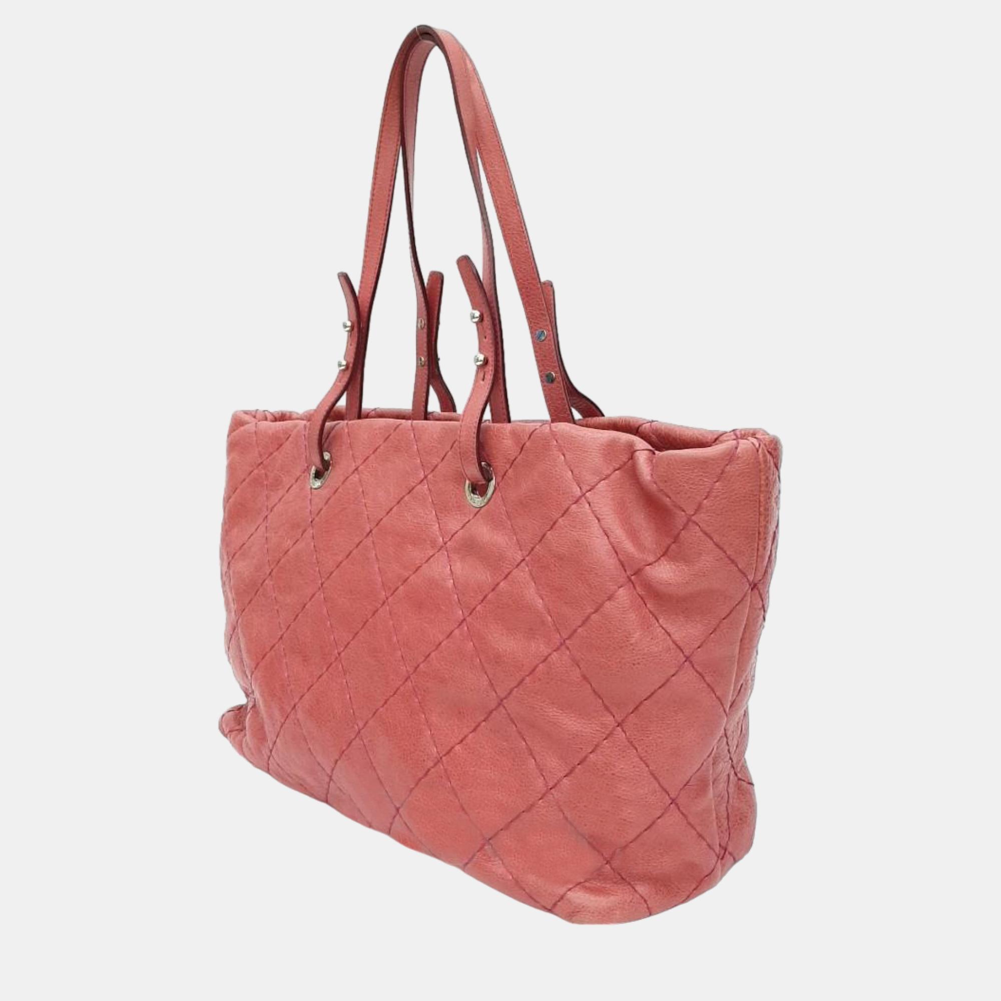 Chanel Pink Wild Stitch Shoulder Bag