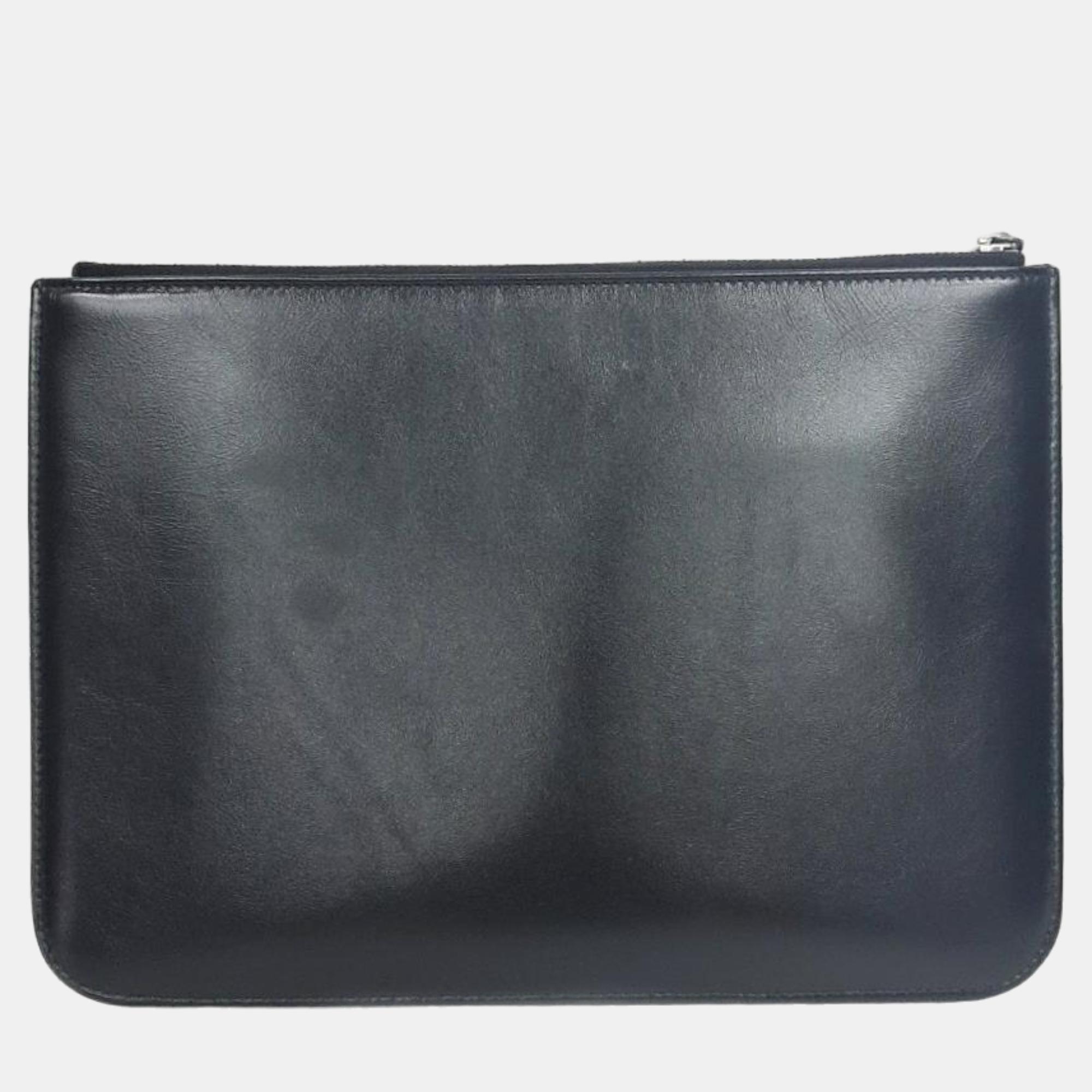 Chanel Black Leather 19 Clutch Bag