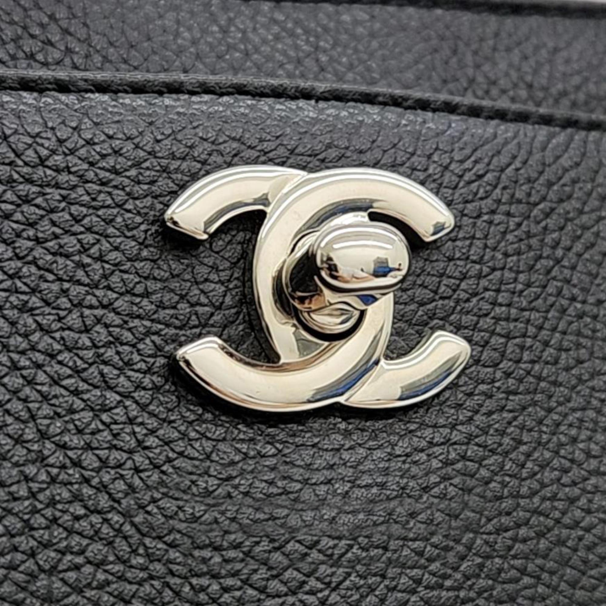 Chanel Black Leather Executive Cerf Tote Bag