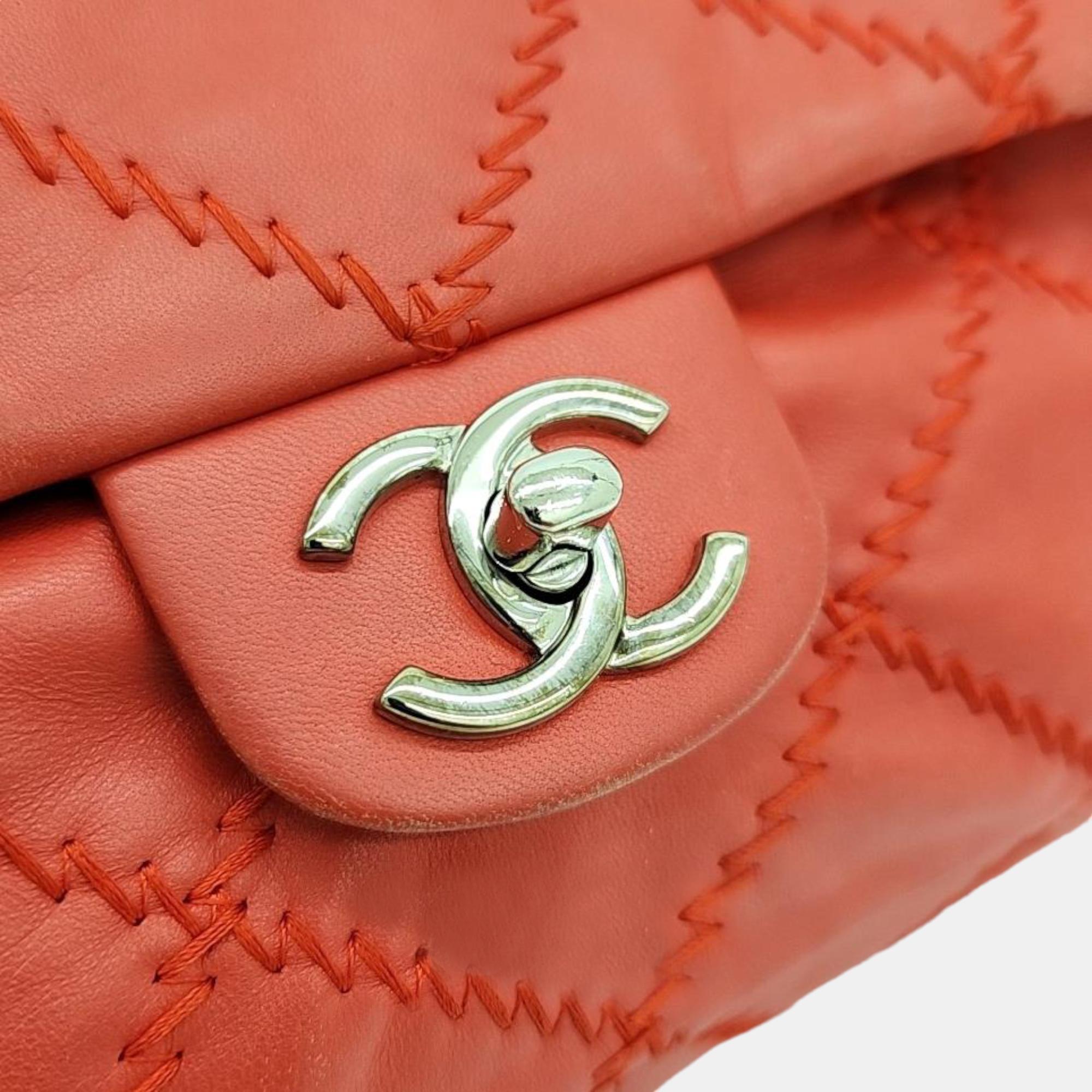 Chanel Red Leather Ultimate Stitch Shoulder Flap Bag