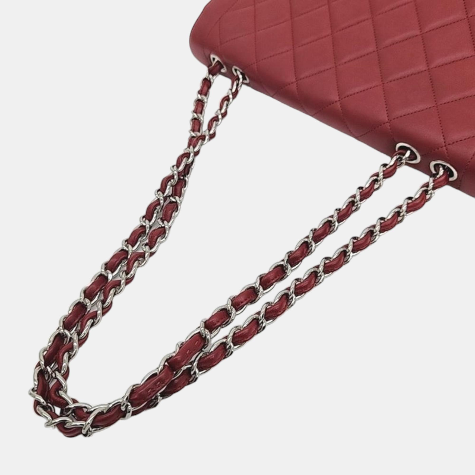 Chanel Red Leather Coco Rider Flap Bag
