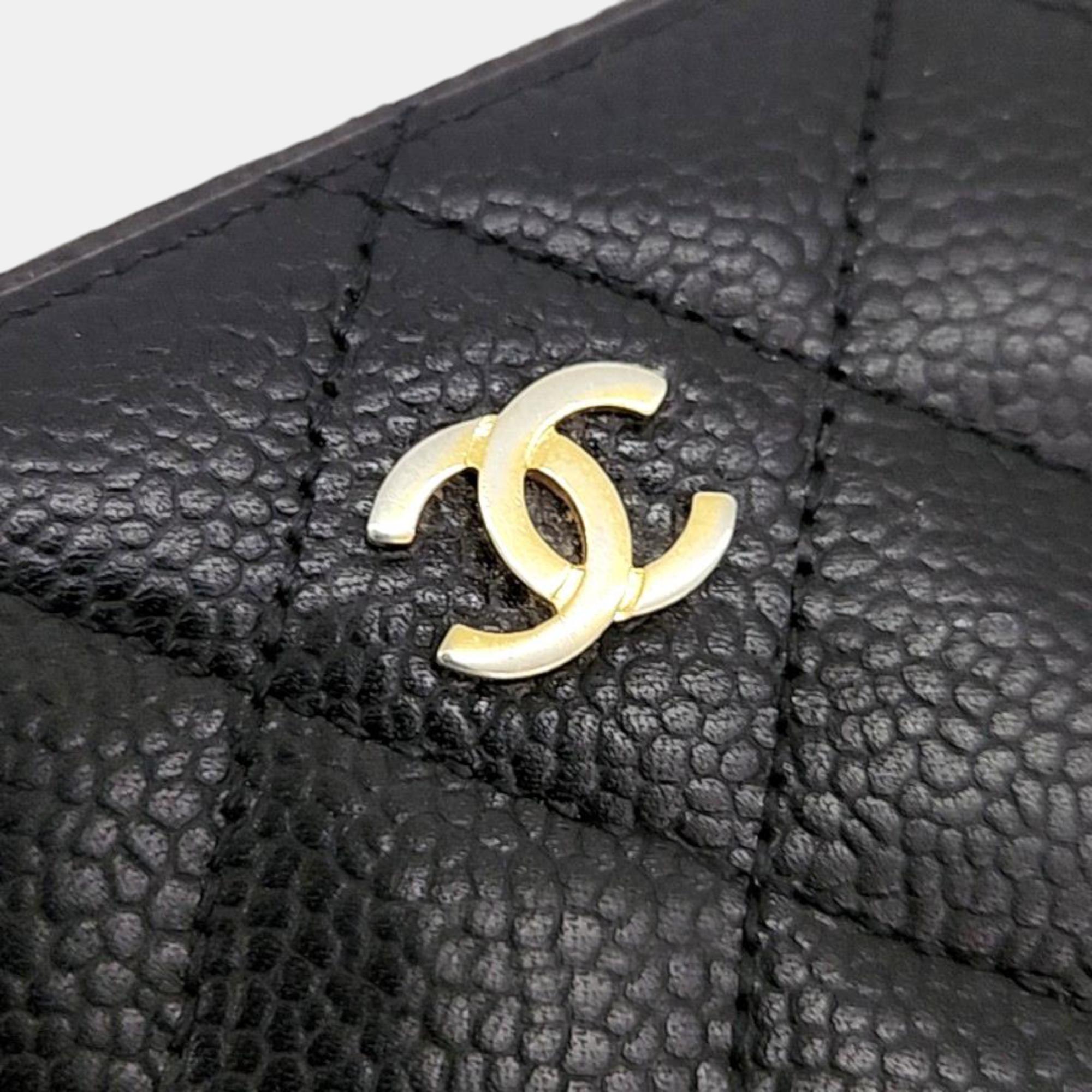 Chanel Black Caviar Card Wallet