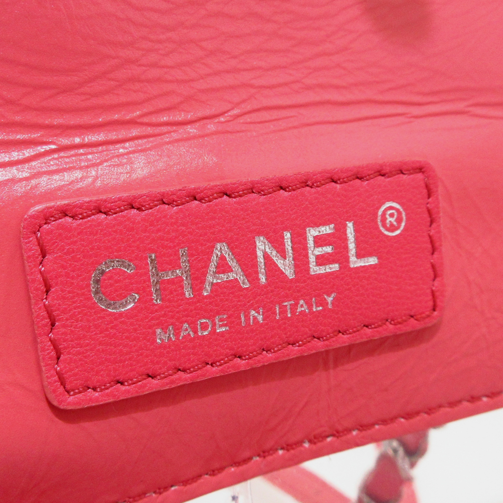Chanel Red Leather CC Backpack Bag