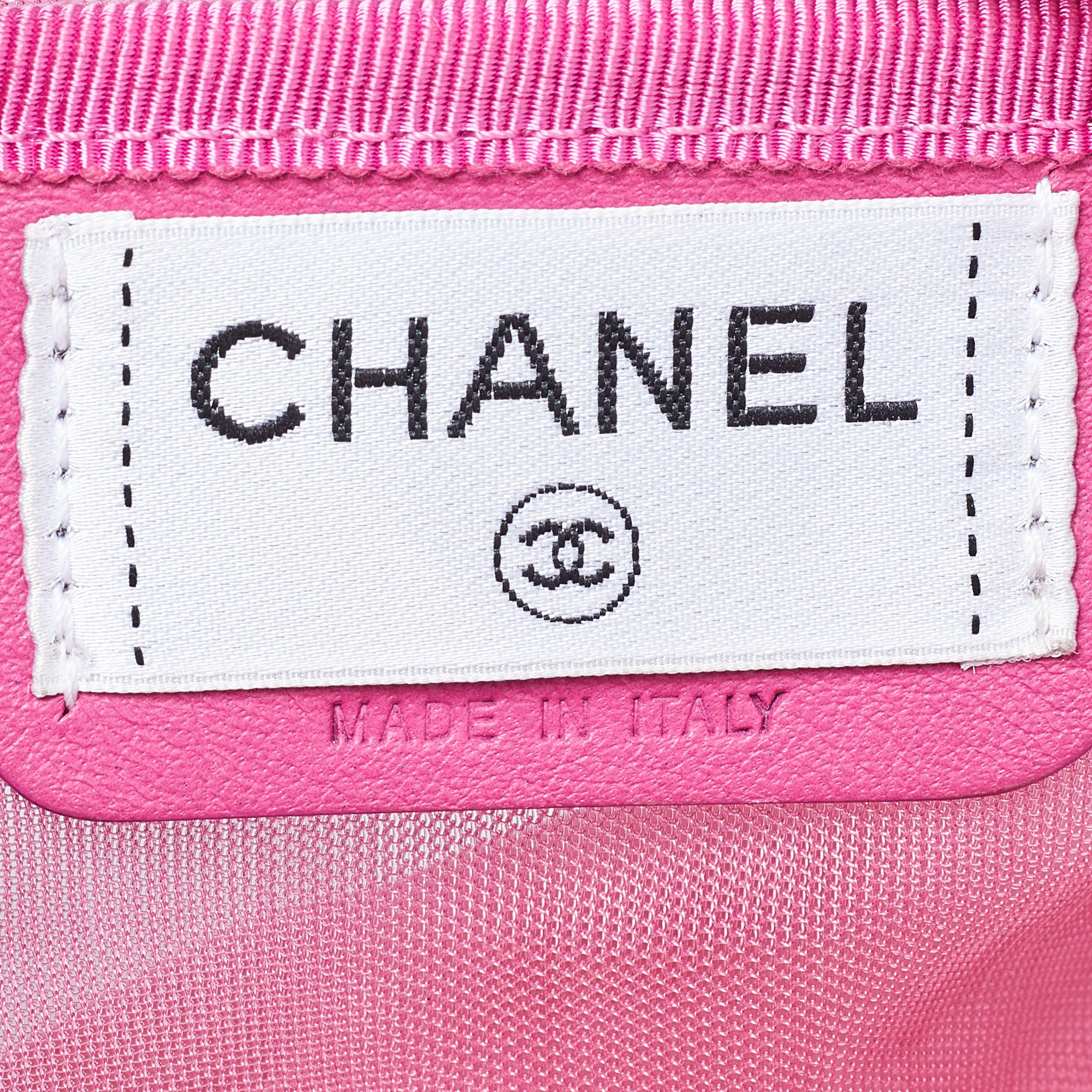 Chanel Pink Mesh And Fabric CC Belt Bag