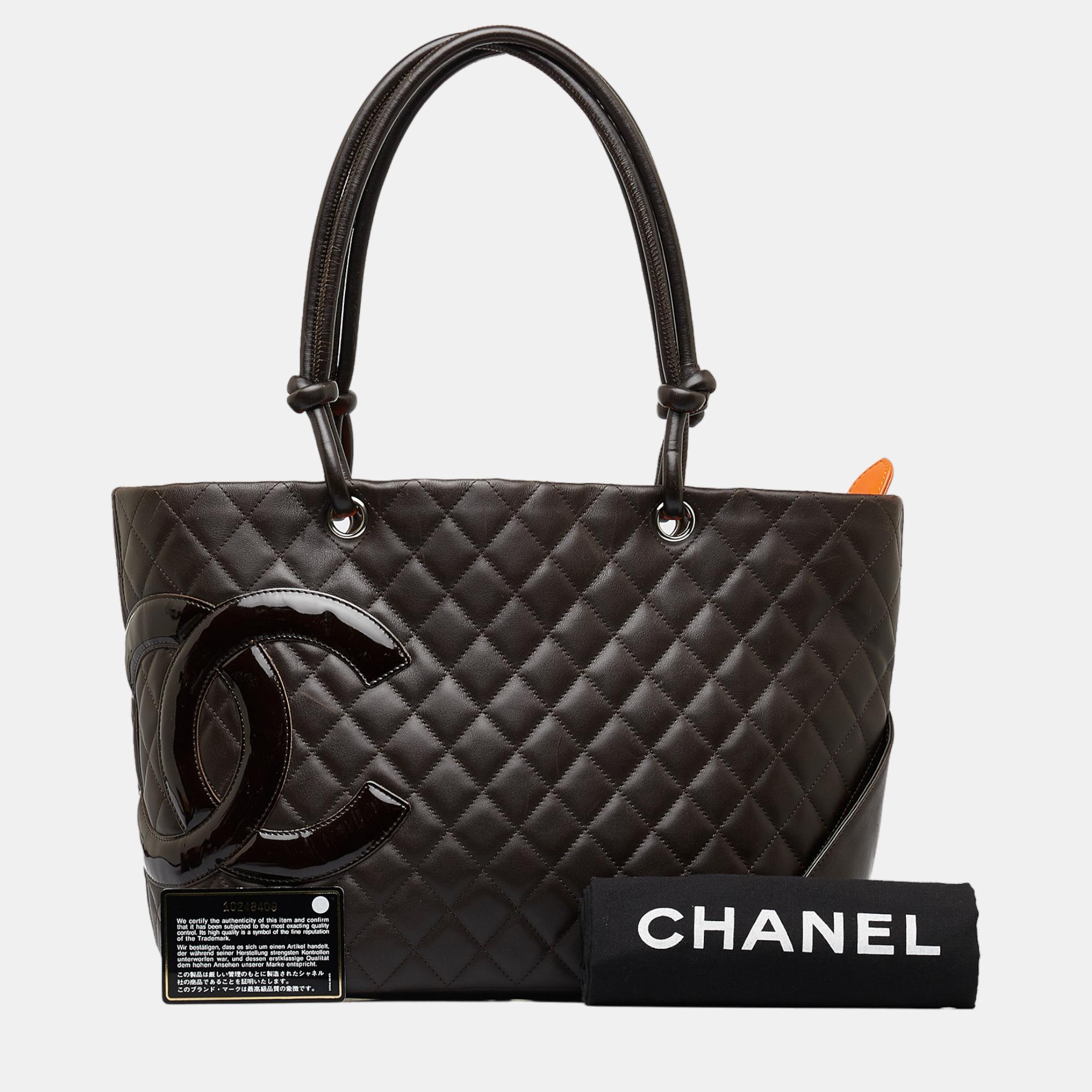 Chanel Brown Large Cambon Ligne Tote