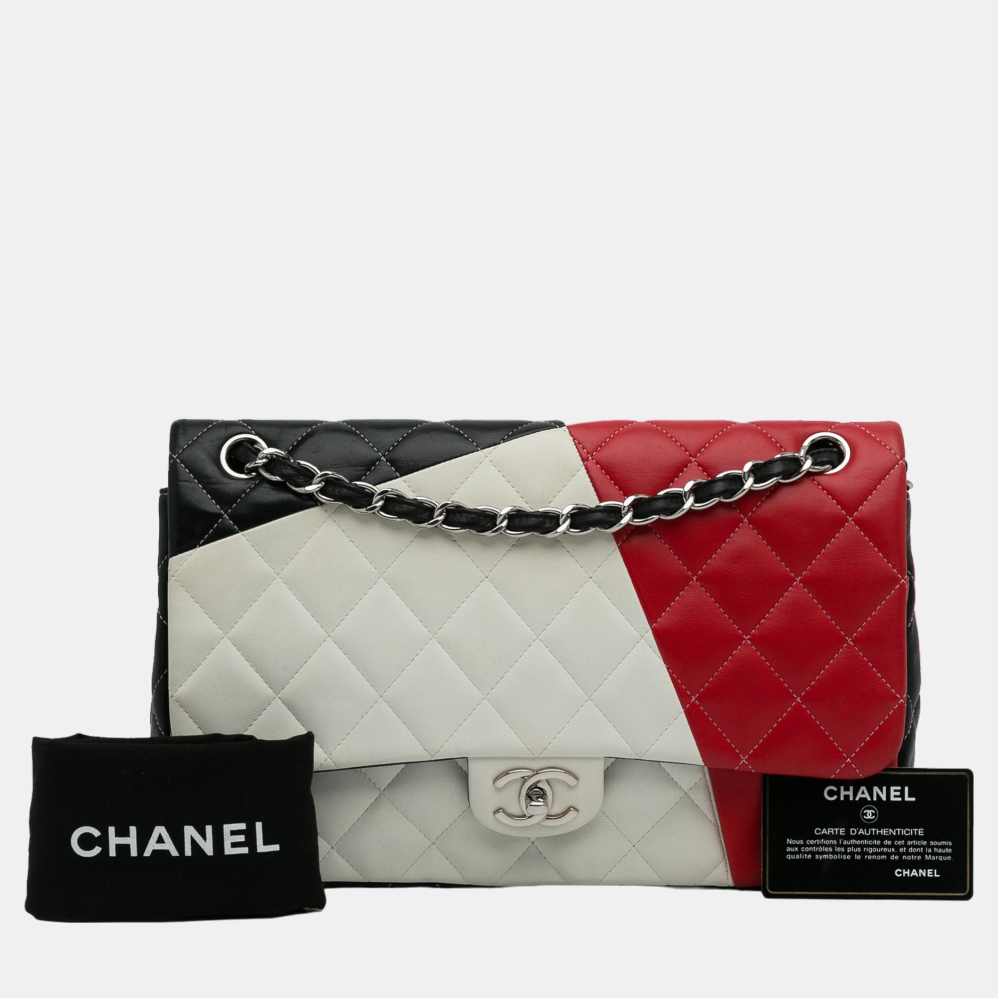 Chanel  Multicolor Jumbo Colorblock Classic Flap Bag