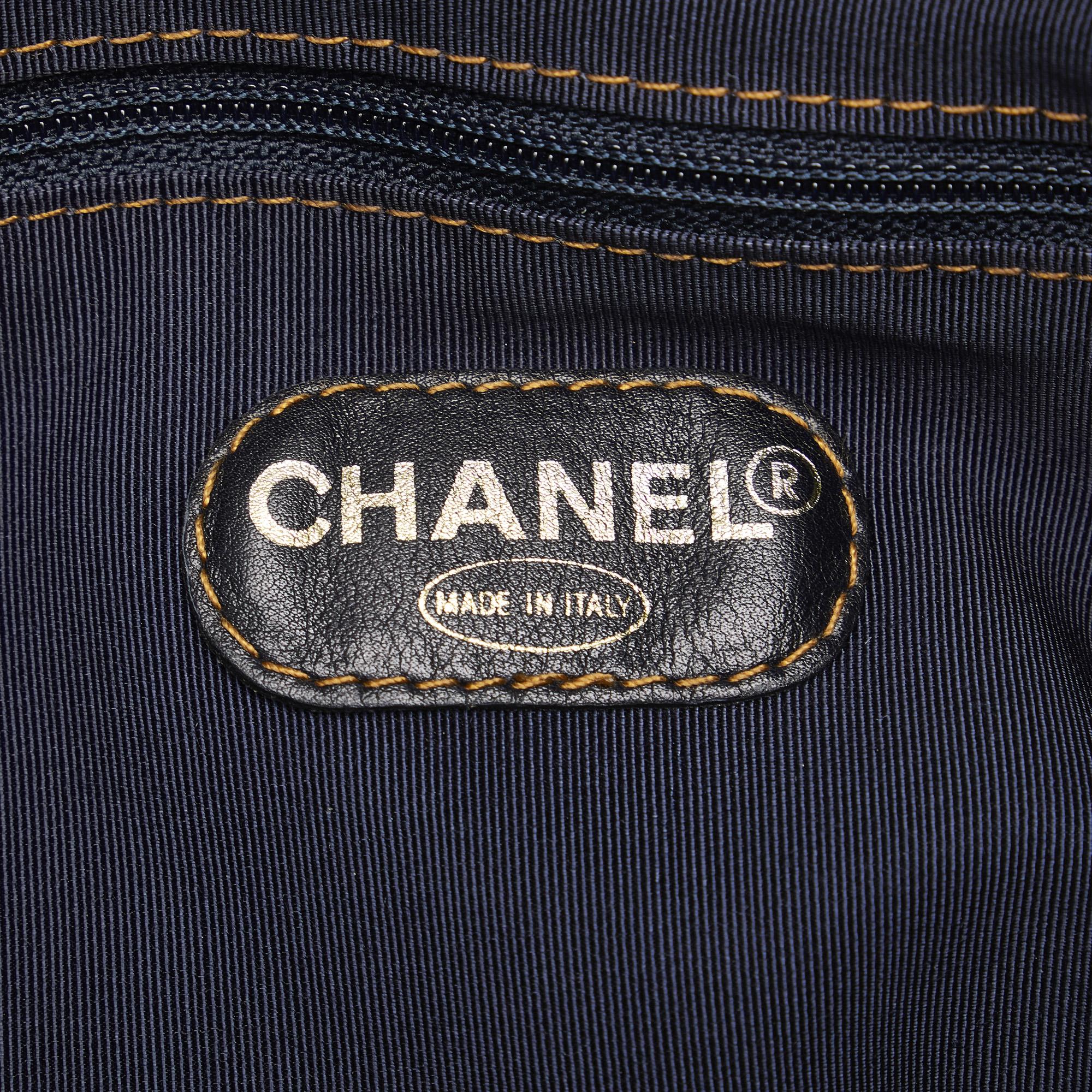 Chanel Blue CC Denim Tote Bag