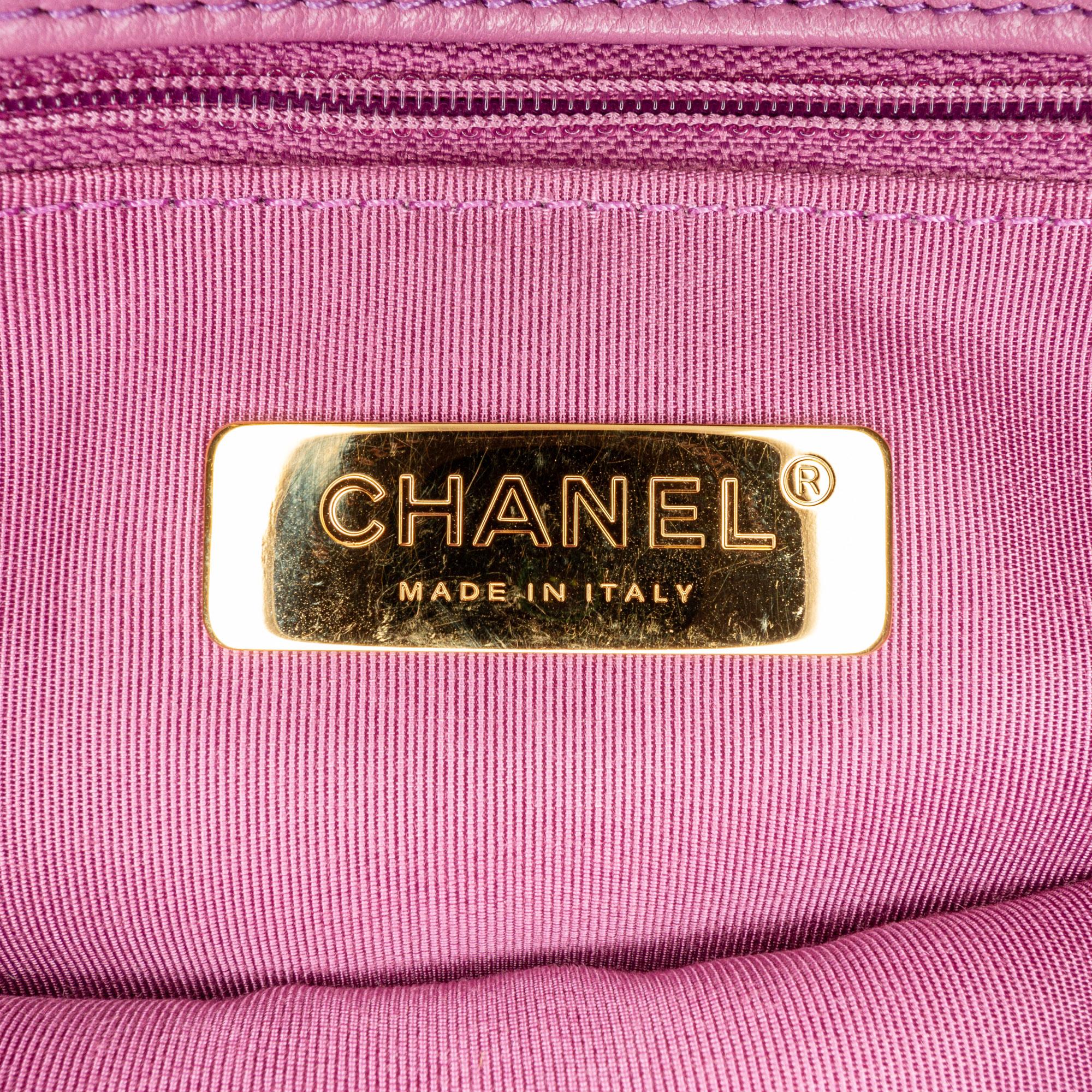 Chanel Pink Medium Lambskin 19 Flap Bag