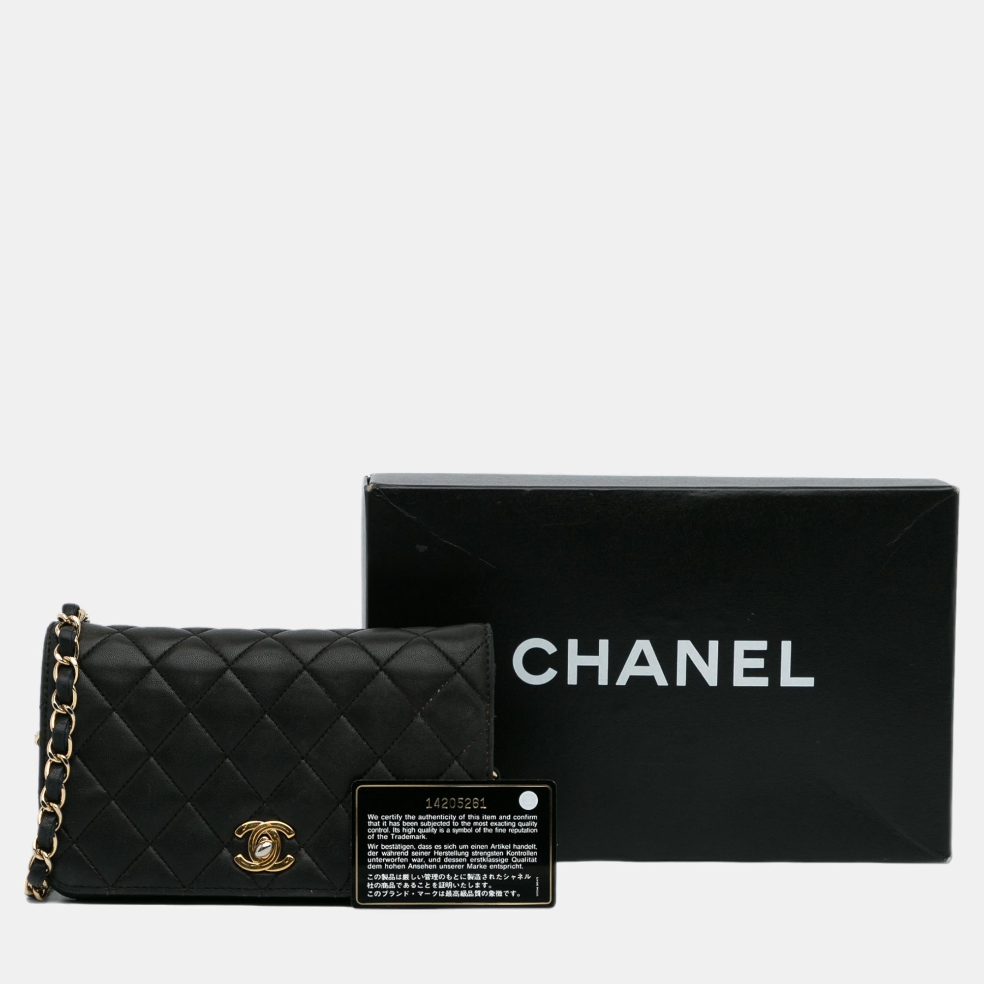 Chanel Black Mini Full Flap Crossbody