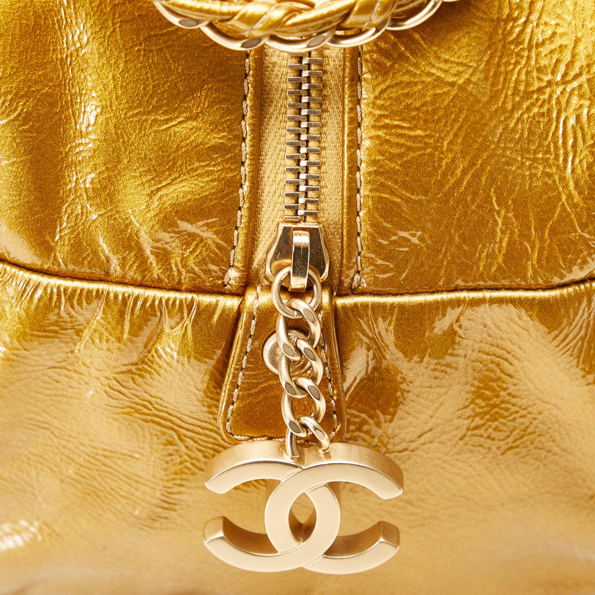 Chanel Gold Luxe Ligne Bowler Bag