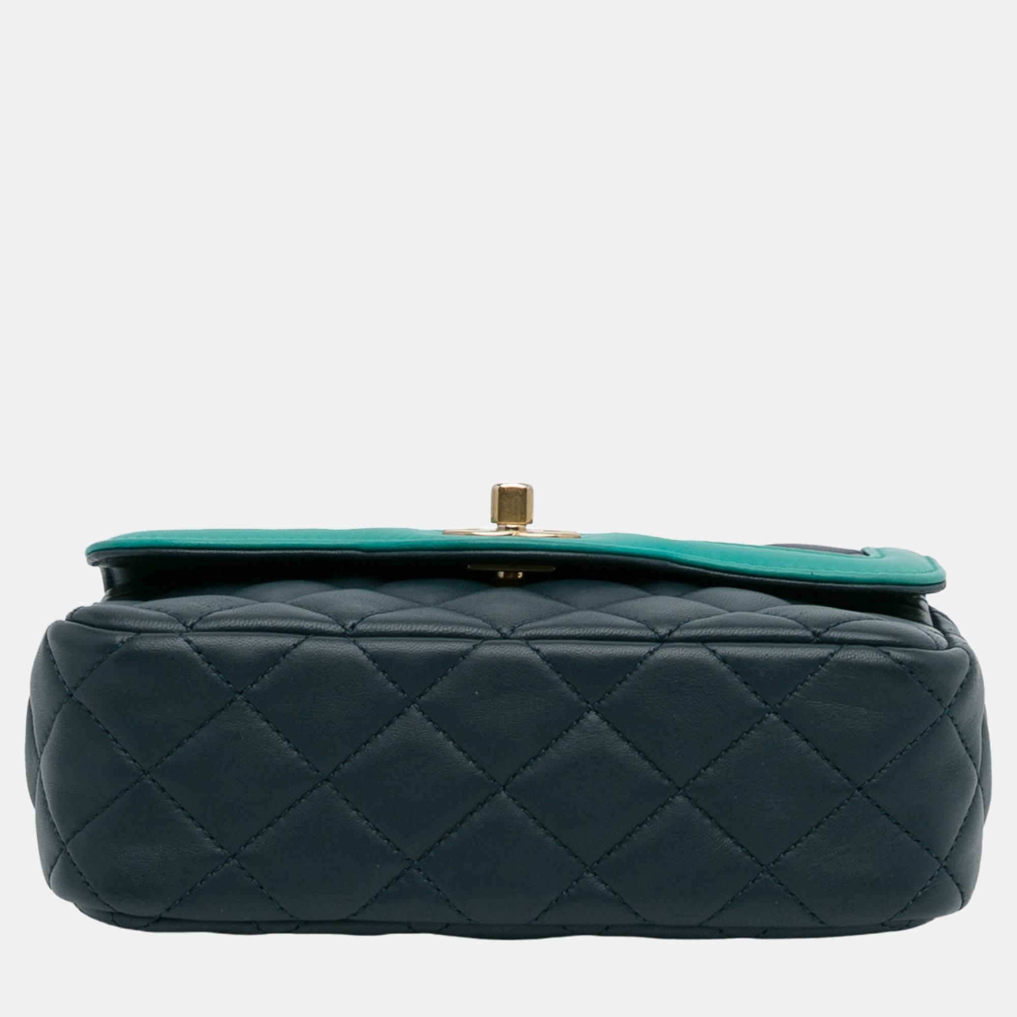 Chanel Blue Two-Tone Day Flap Bag