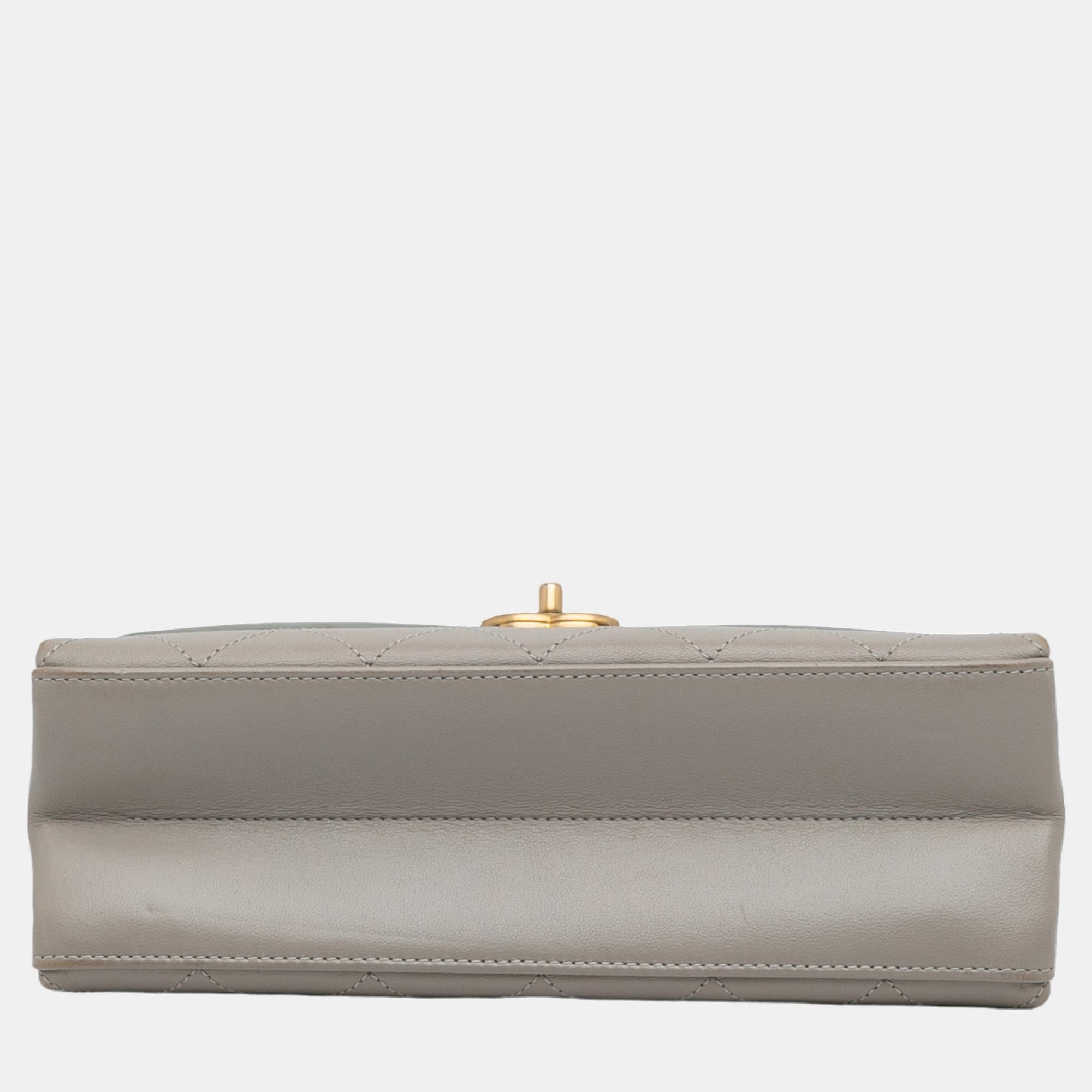 Chanel Grey Coco Lux Flap Bag