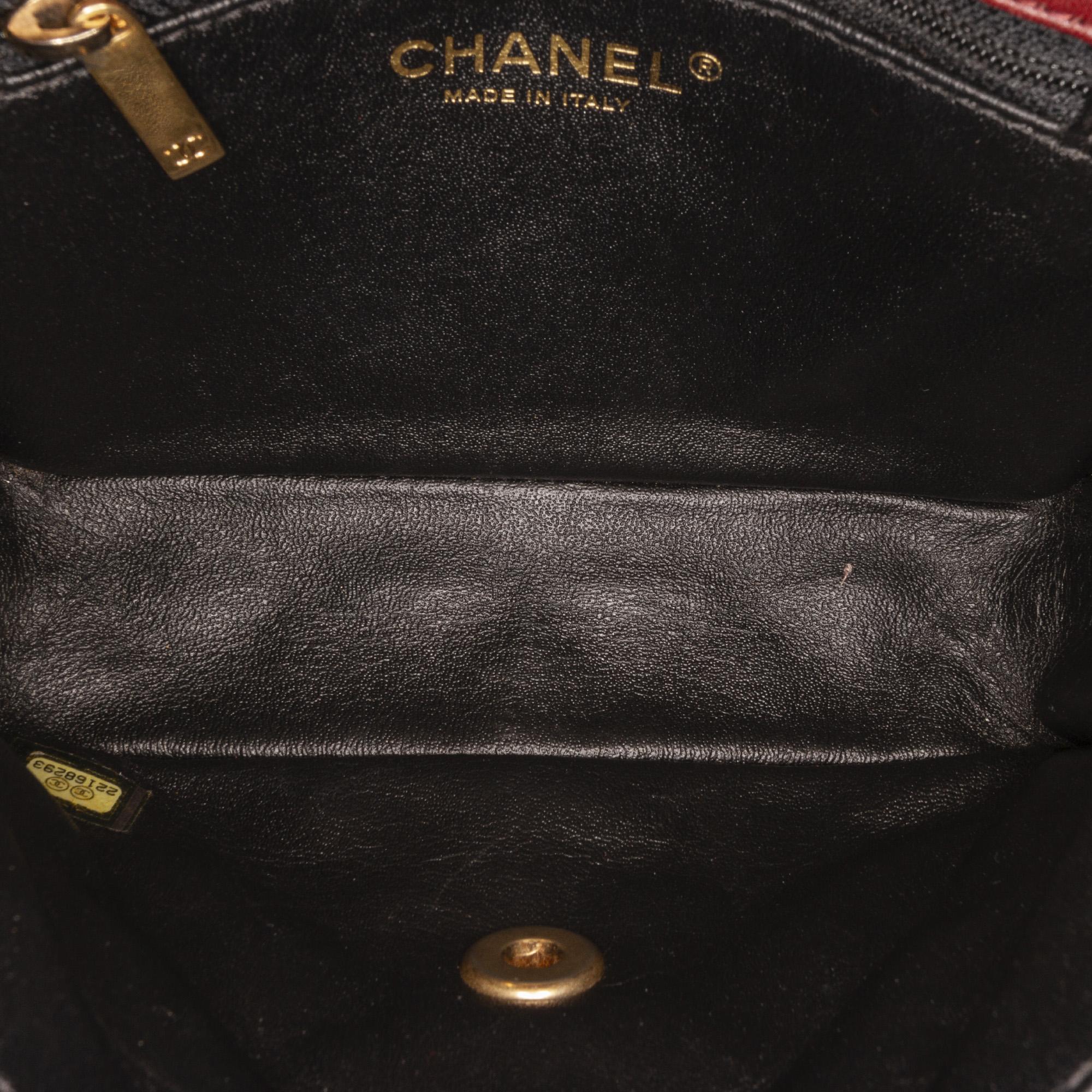 Chanel Red Mini Two-Tone Day Flap Bag