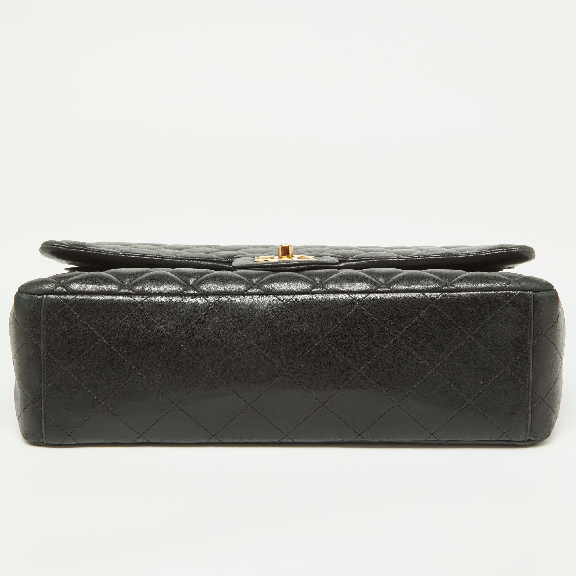 Chanel Black Quilted Leather Maxi Classic Double Flap Bag