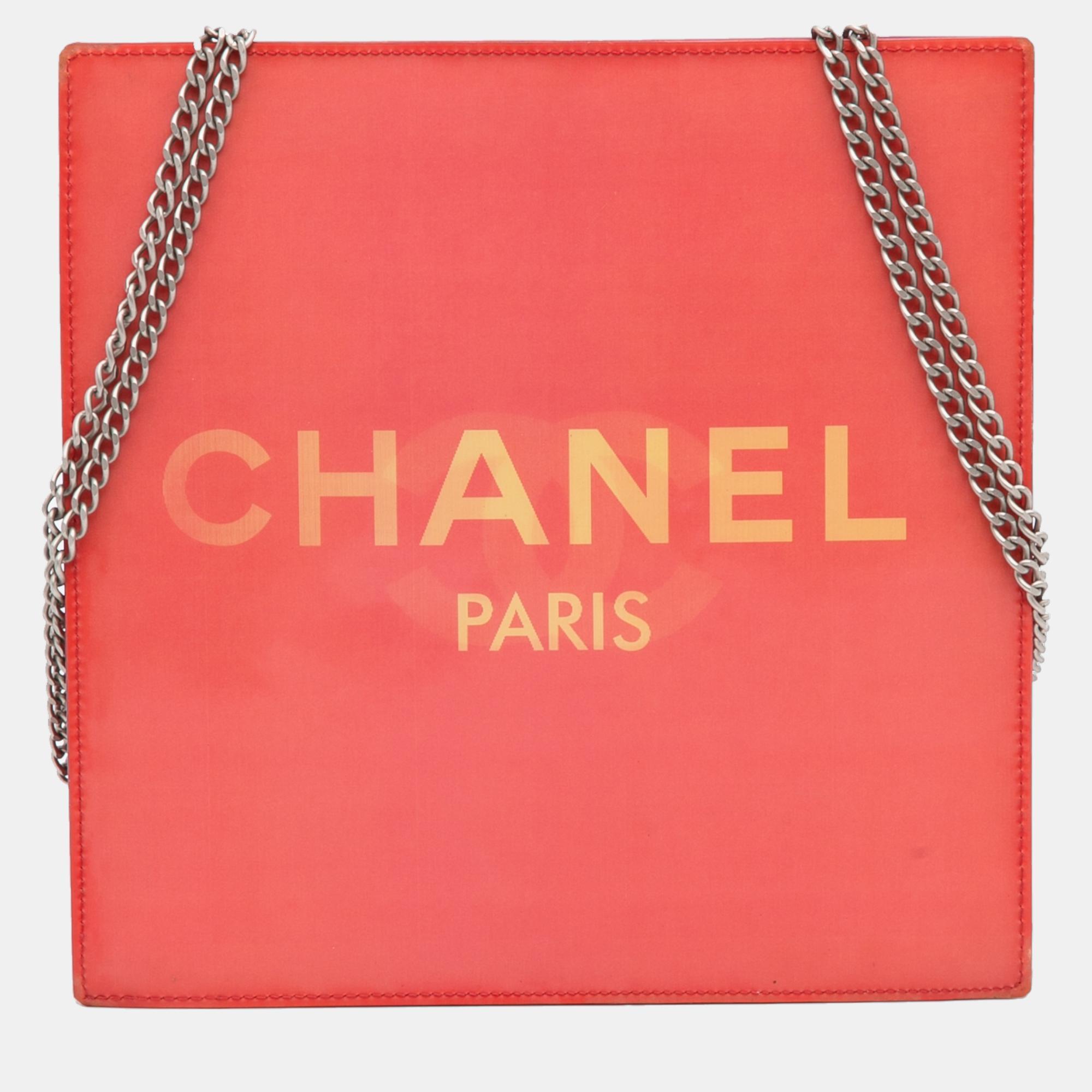 Chanel Red Holographic Chain Shoulder Bag