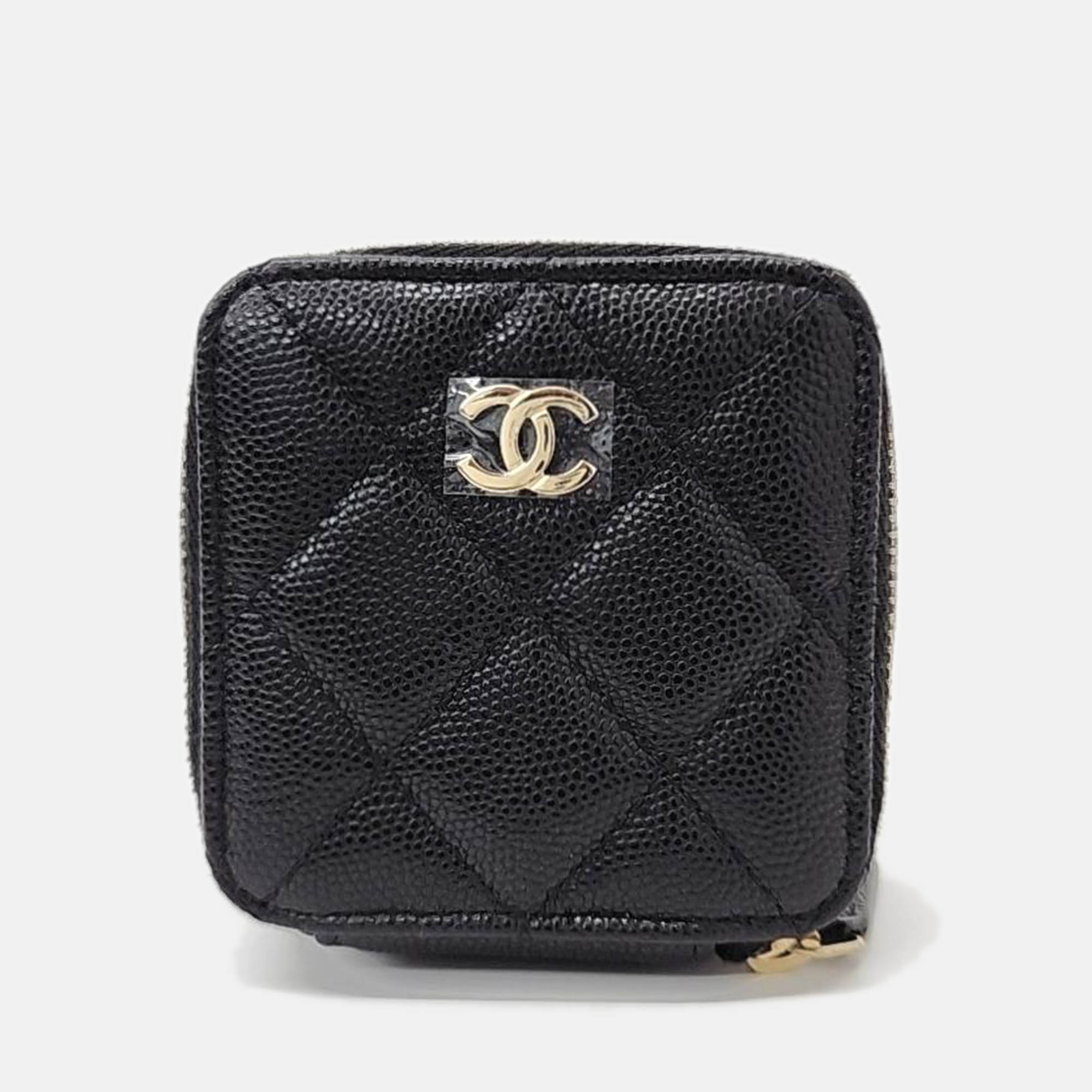 Chanel Caviar Square Pouch Bag