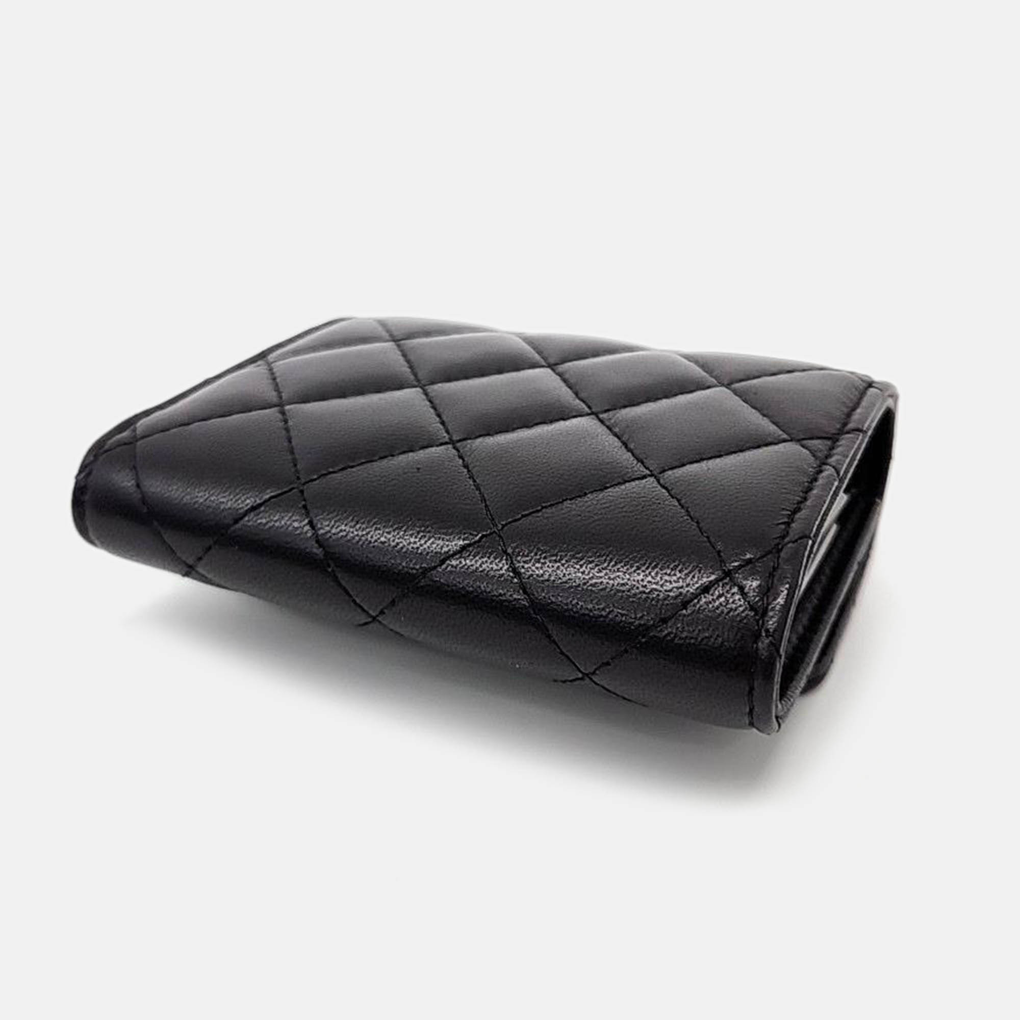 Chanel Leather Black Card Wallet