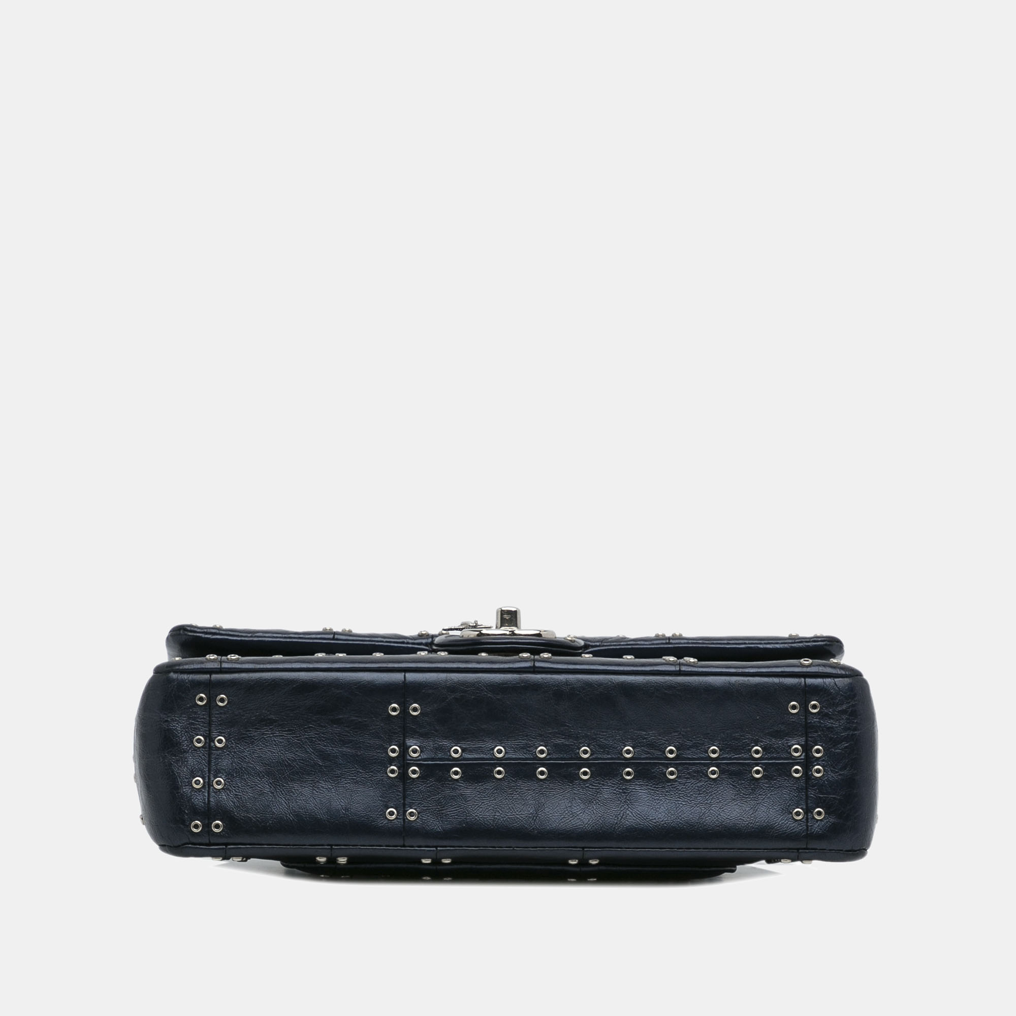 Chanel Medium Studded Leather Airlines Double Flap