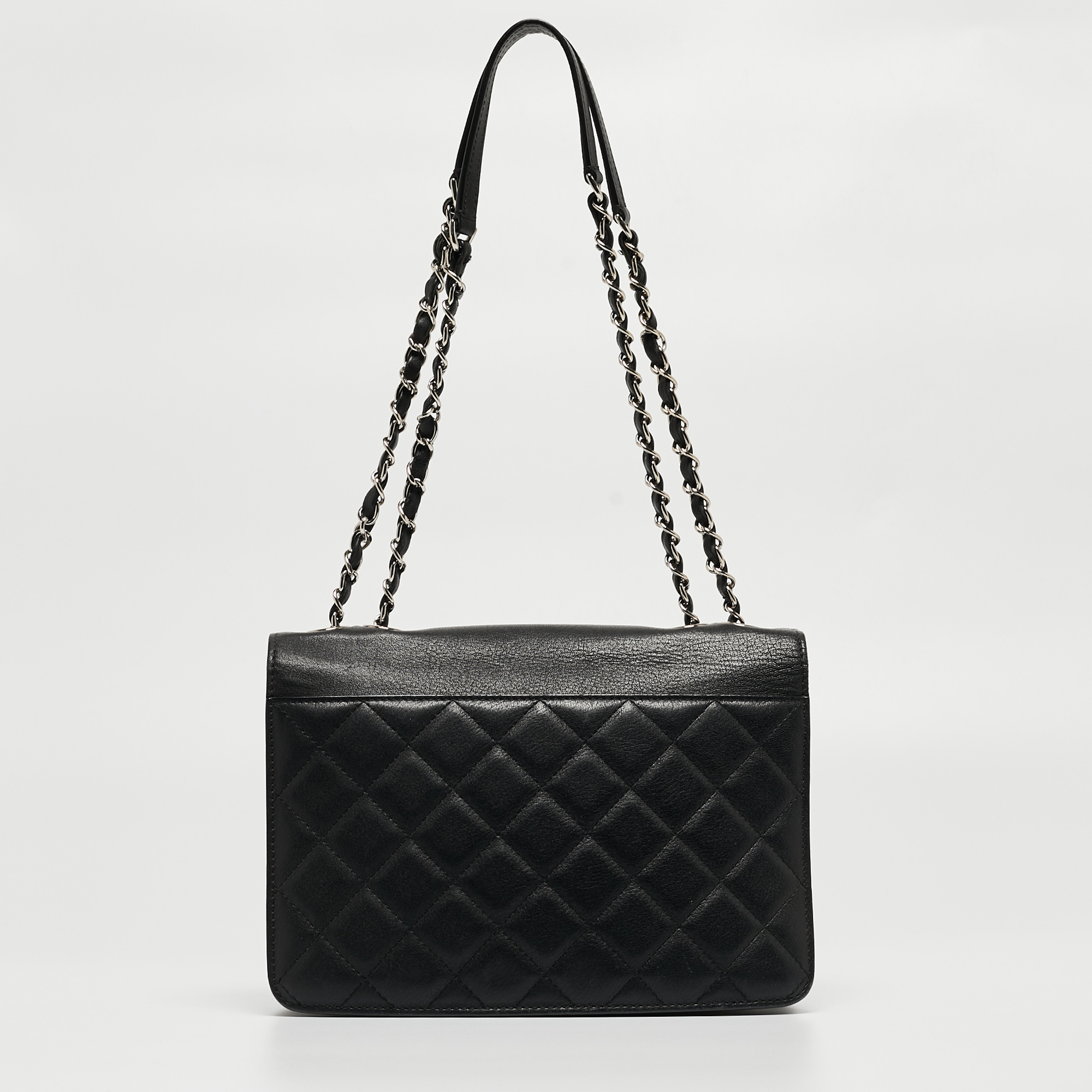 Chanel Black Quilted Leather Small CC Box Flap Bag