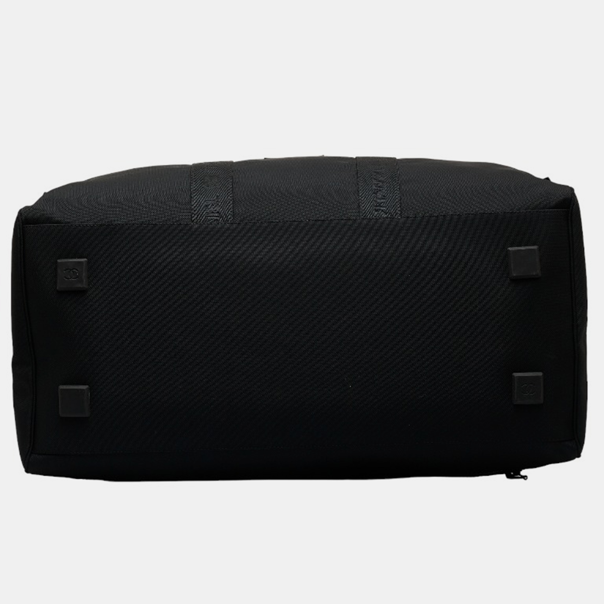 Chanel Black Canvas CC Sports Line Nylon Boston Bag