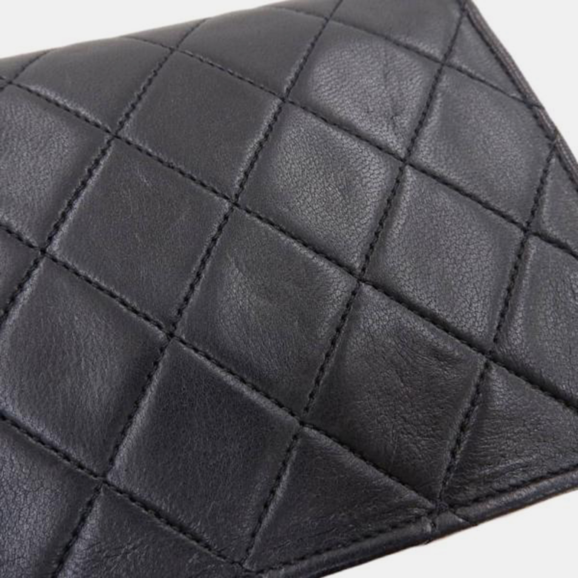 Chanel Black CC Quilted Leather Full Flap Bag