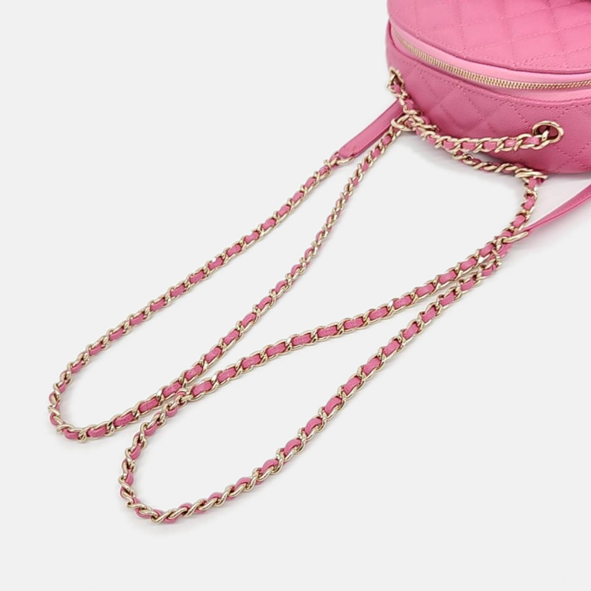 Chanel Pink Caviar Mini Chain Backpack AS0004 Bag