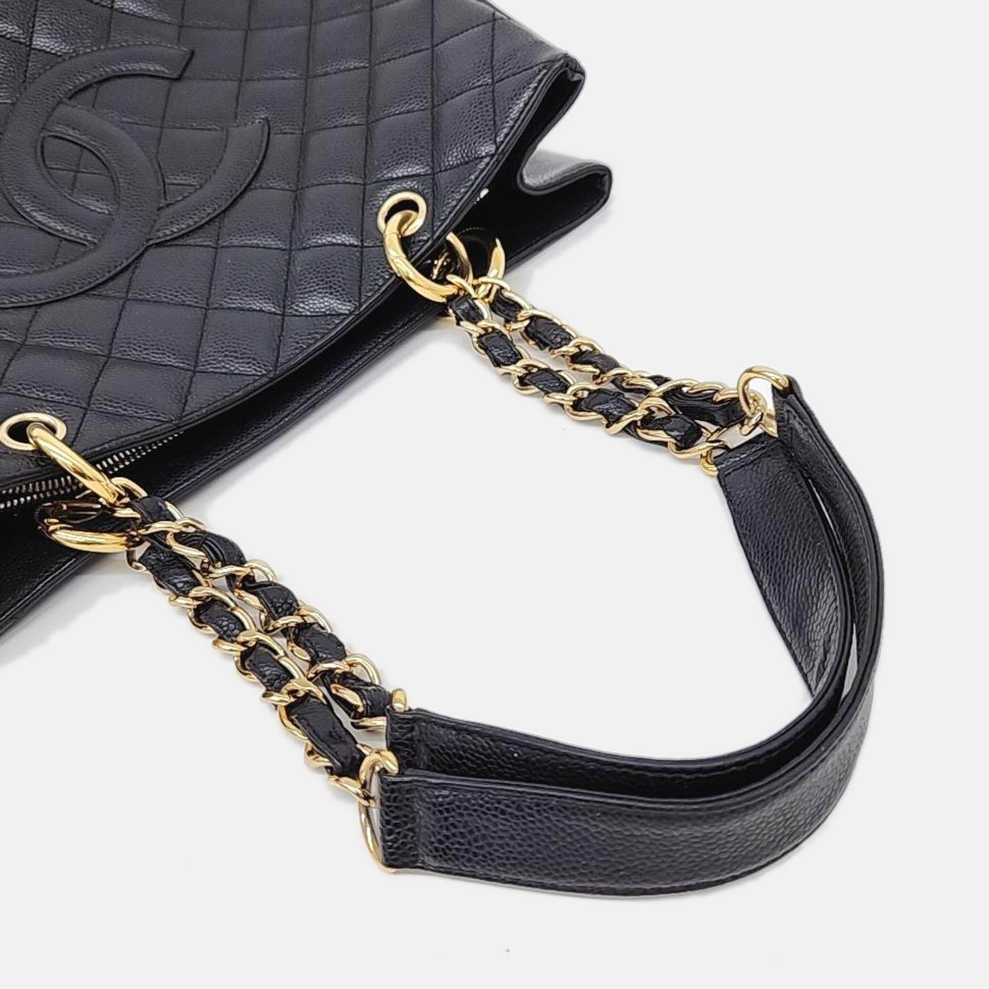 Chanel Black Caviar Grand Shopping Bag
