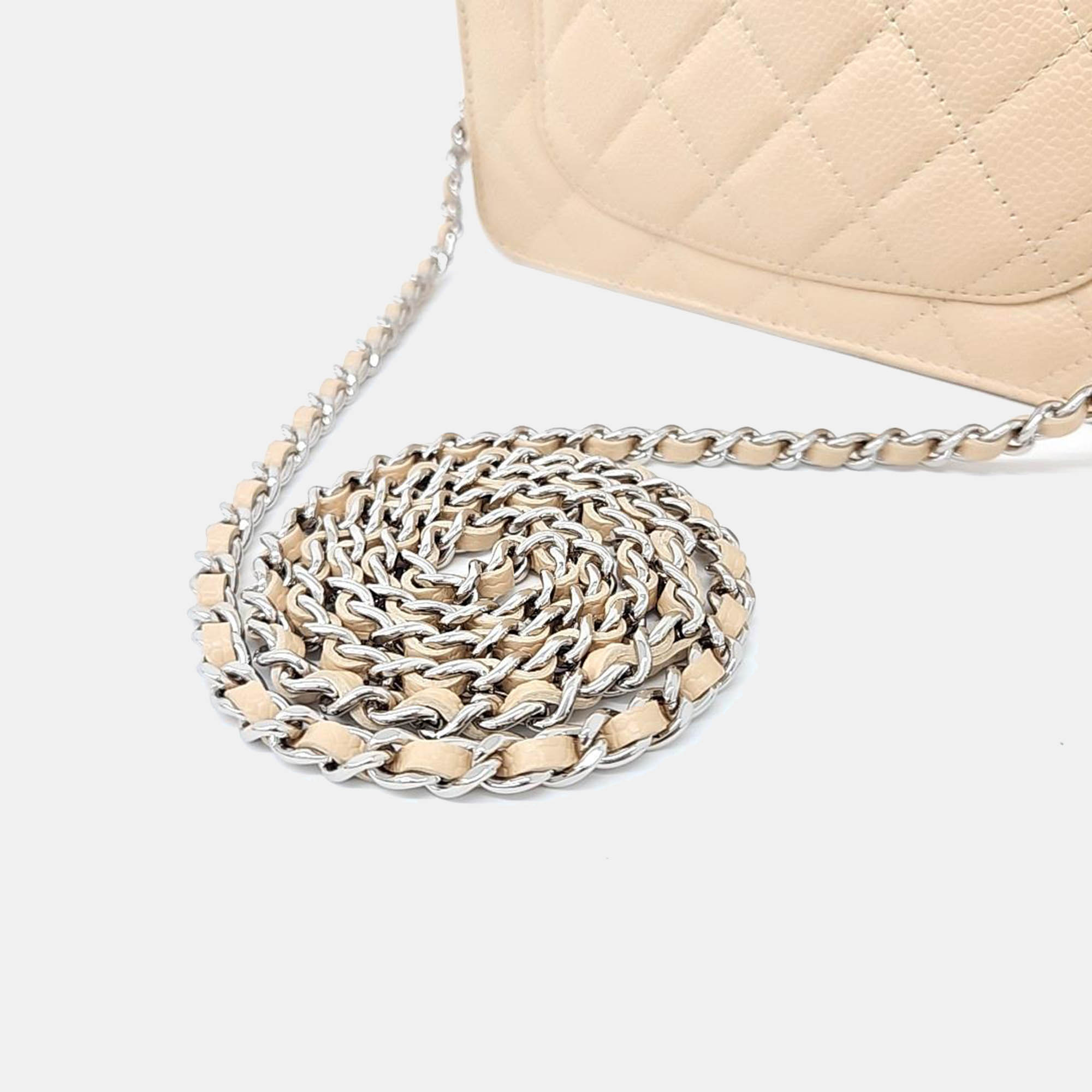 

Chanel Caviar WOC Mini Crossbody Bag, Beige