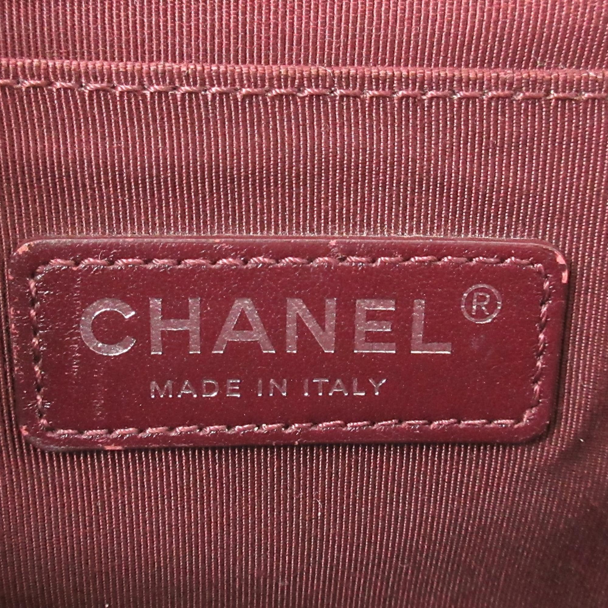 Chanel Pink Leather Boy Shoulder Bag