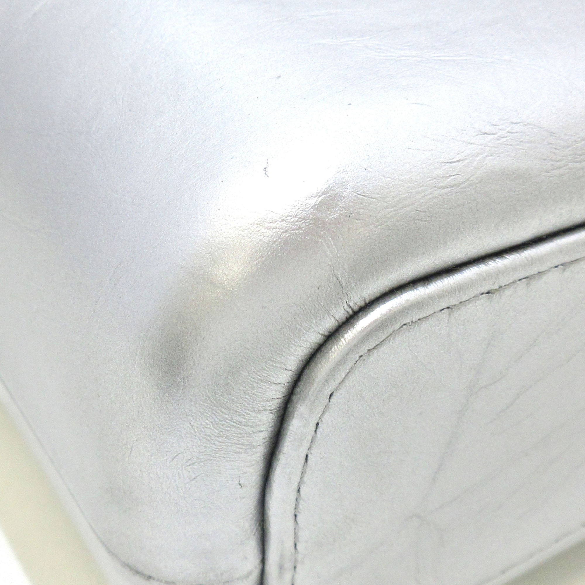 Chanel Silver Leather Gabrielle Shoulder Bag