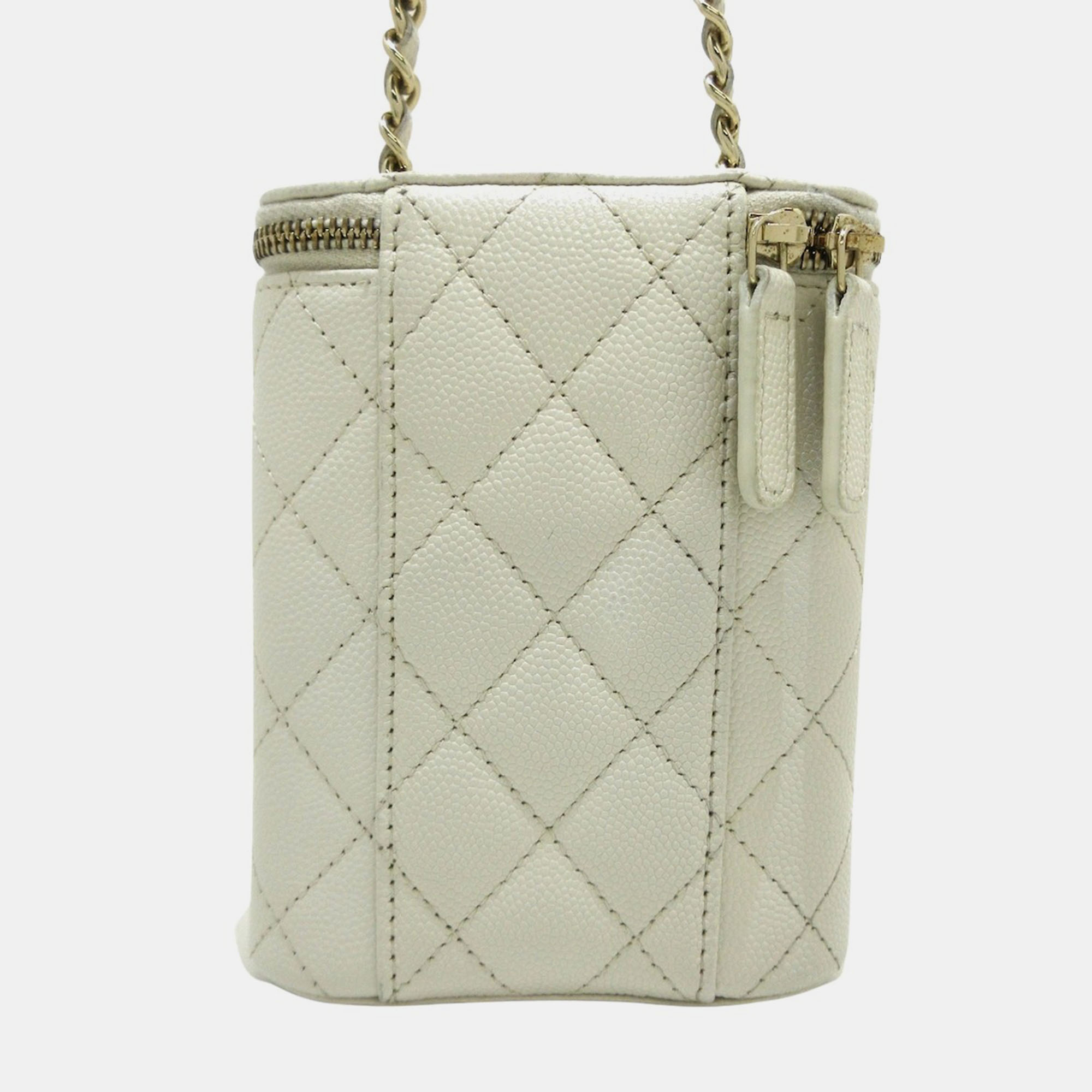Chanel Beige Leather CC Shoulder Bag
