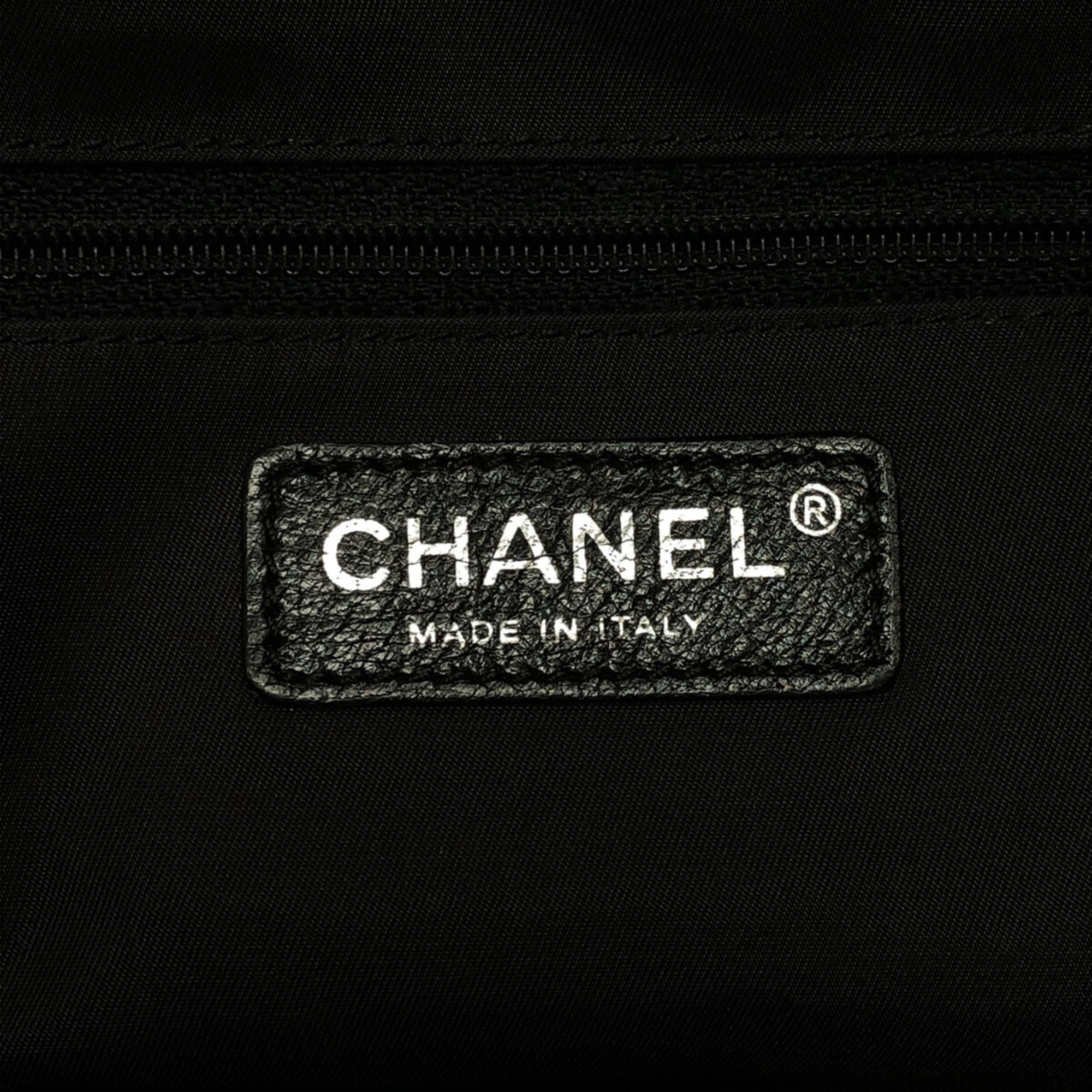 Chanel Black Leather Paris Biarritz Tote