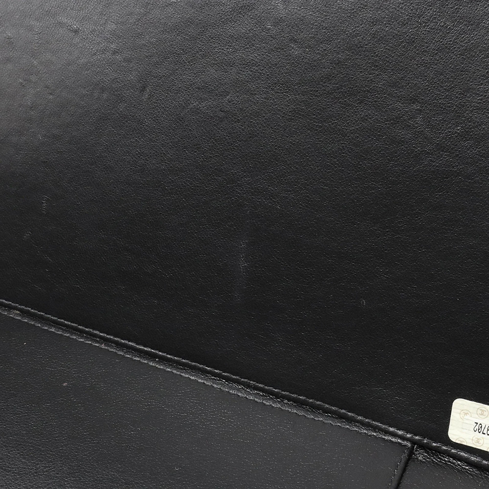 Chanel Black Patent Leather Vanity Case Shoulder Bag