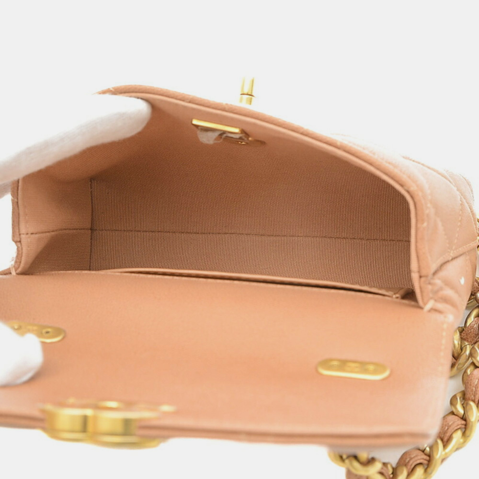 Chanel Beige Leather Small Flap Bag