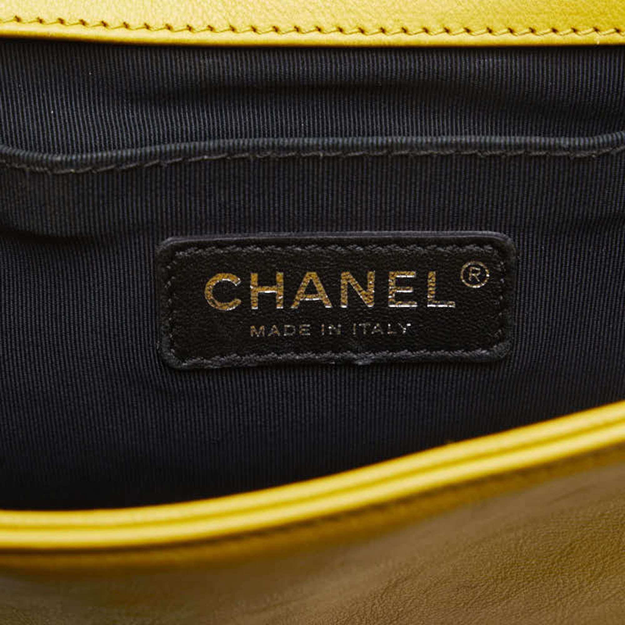 Chanel Yellow Medium Classic Le Boy Flap Bag